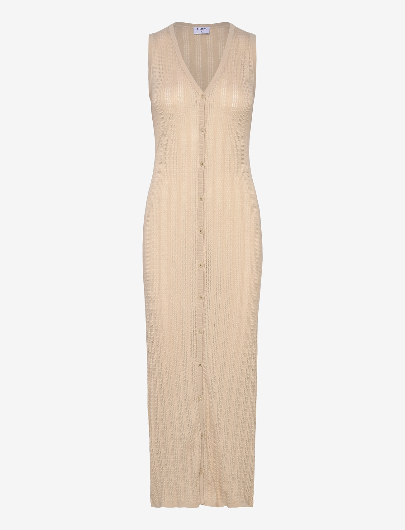 Filippa K - Buttoned Lace Knit Dress - light beig - 0