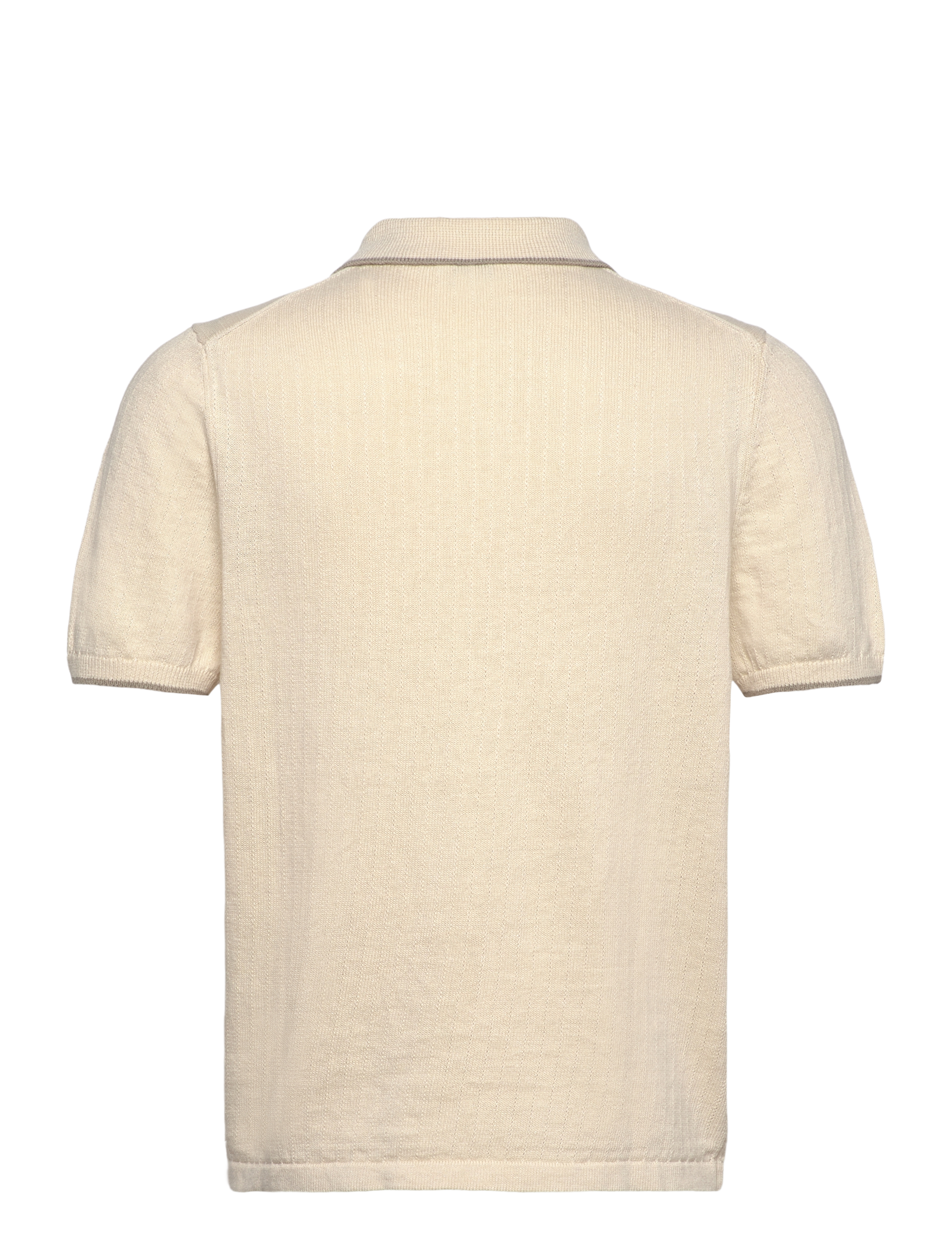 Filippa K - Linen Cotton Knit Polo - cream whit - 1