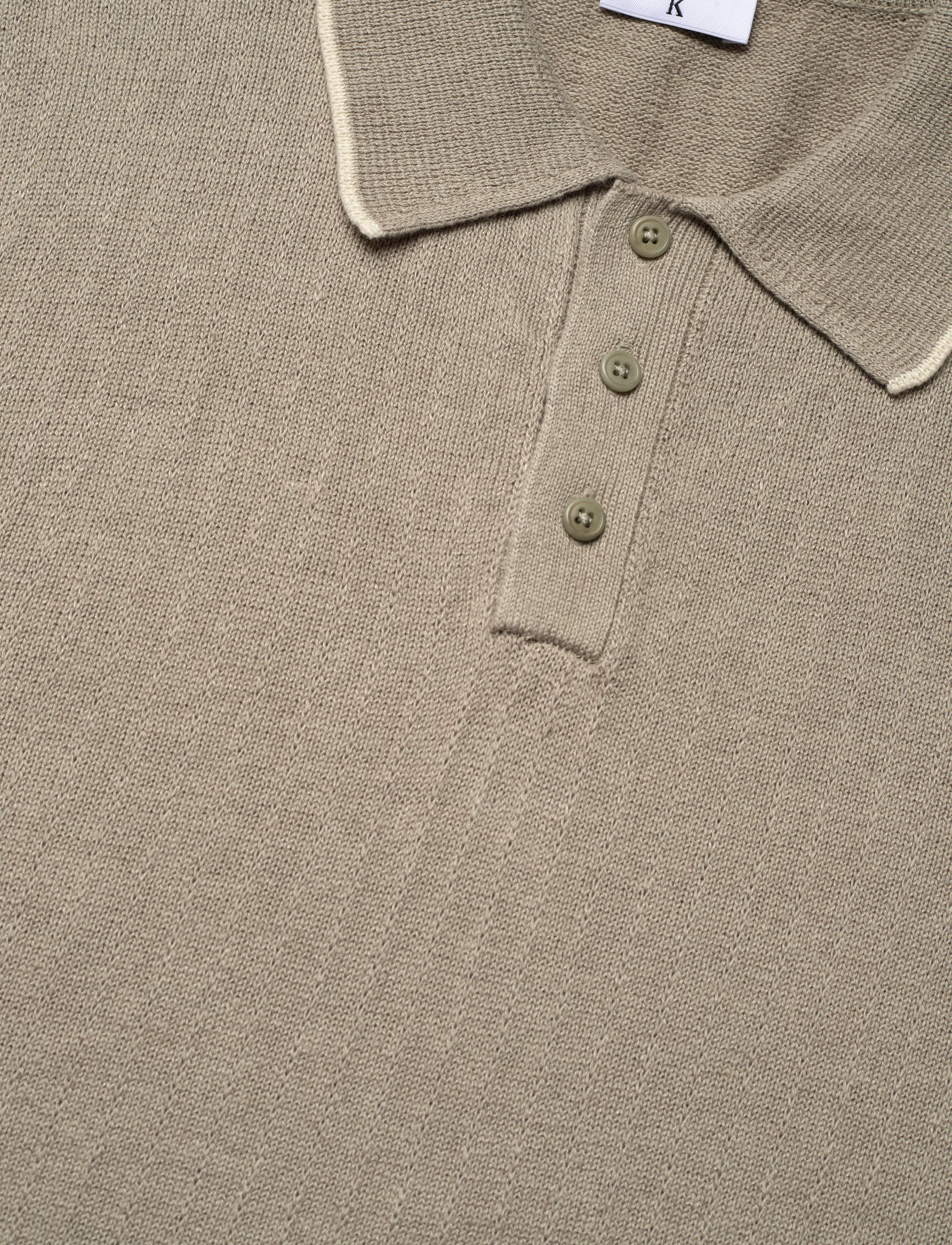 Filippa K - Linen Cotton Knit Polo - moss grey - 2