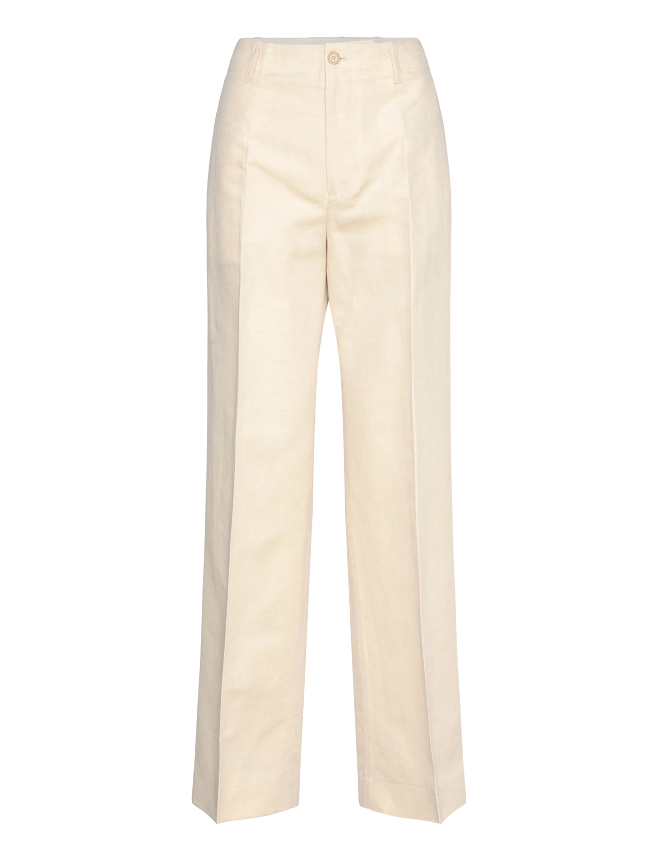 Filippa K Relaxed Straight Cotton Linen - Linased püksid - CREAM WHIT / cream