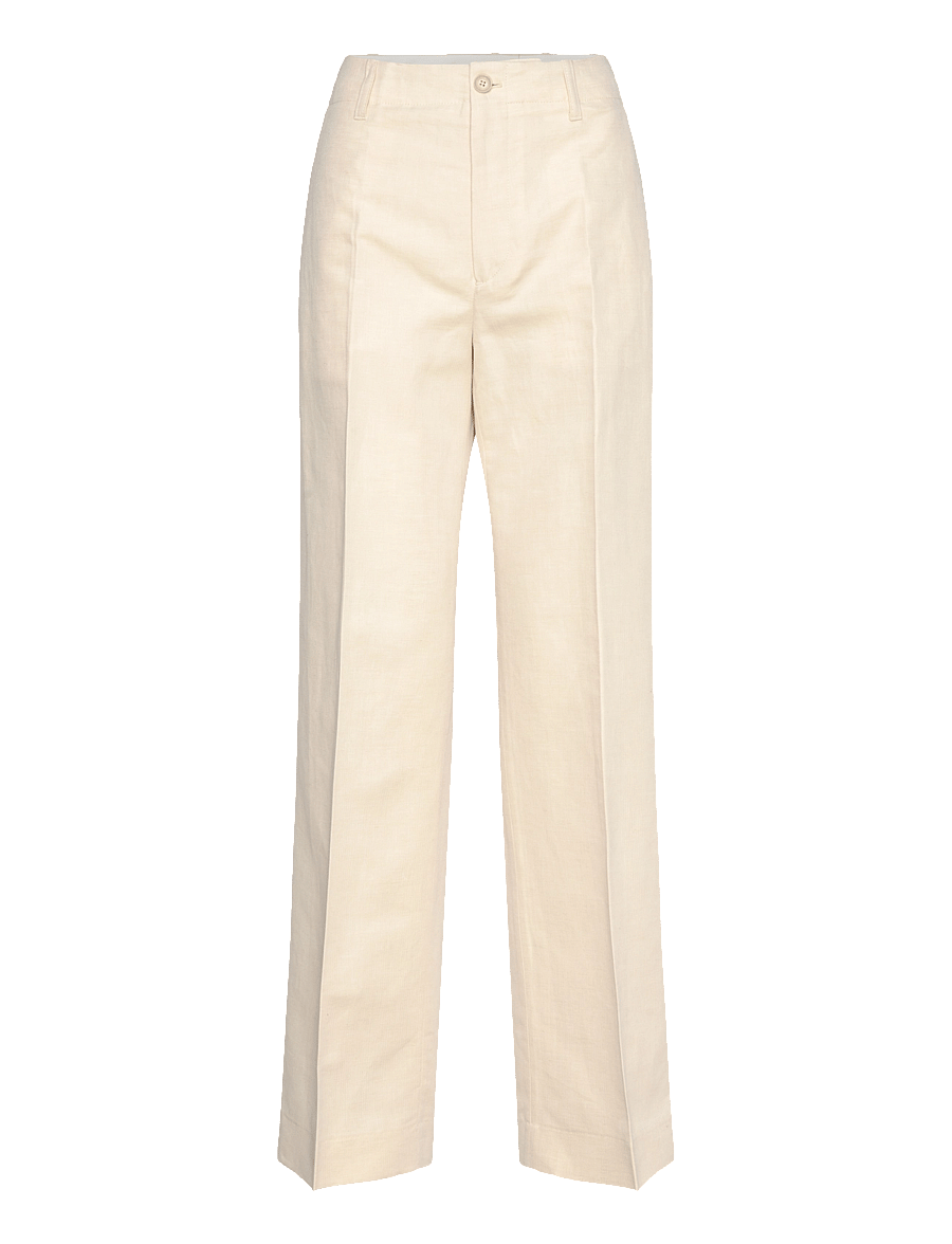 Filippa K - Relaxed Straight Cotton Linen - leinenhosen - cream whit - 0