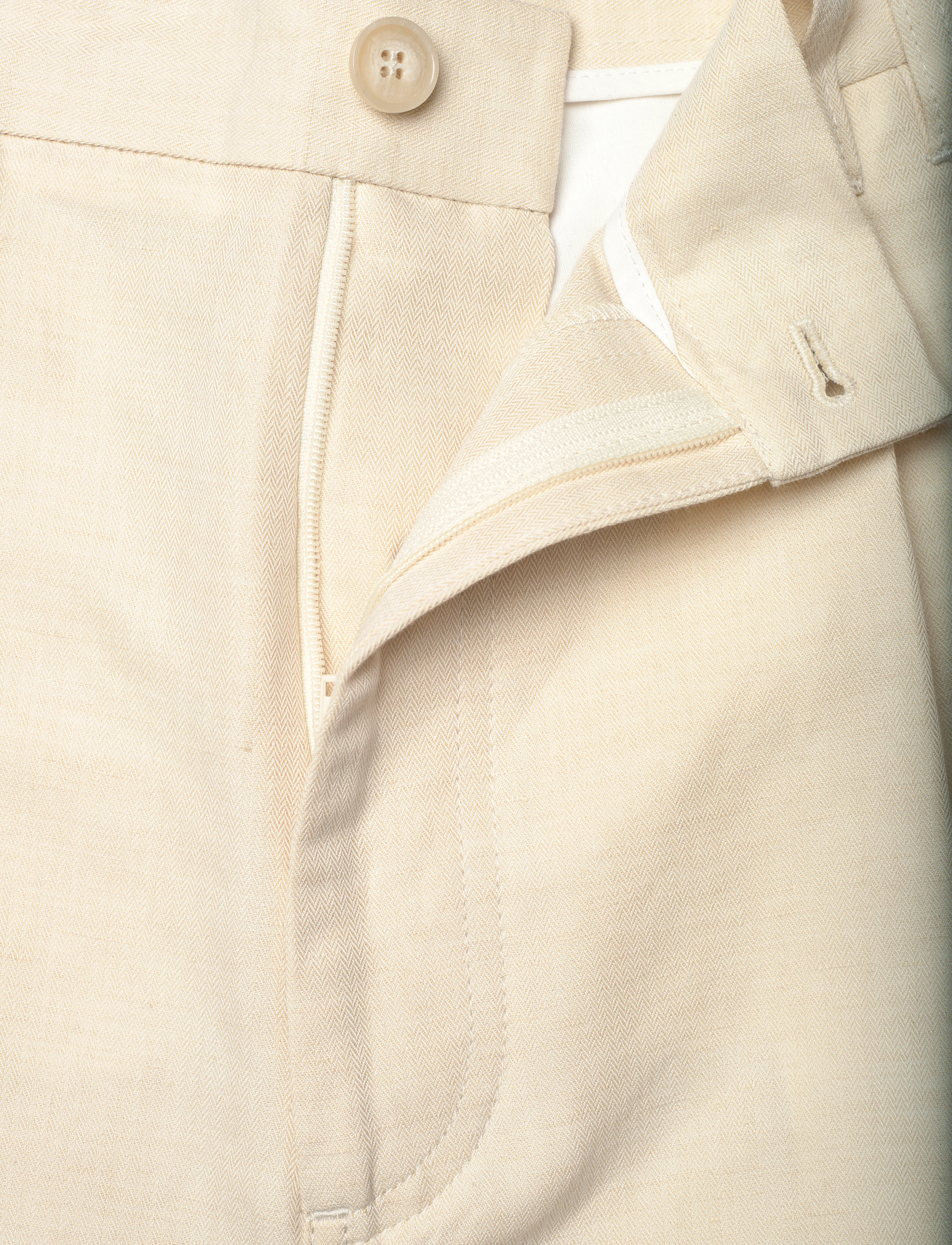 Filippa K - Relaxed Pleated Cotton Linen S - linased lühikesed püksid - cream whit - 3