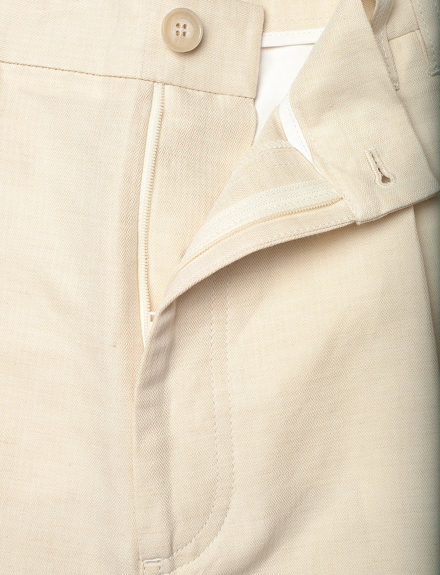 Filippa K - Relaxed Pleated Cotton Linen S - linased lühikesed püksid - cream whit - 3