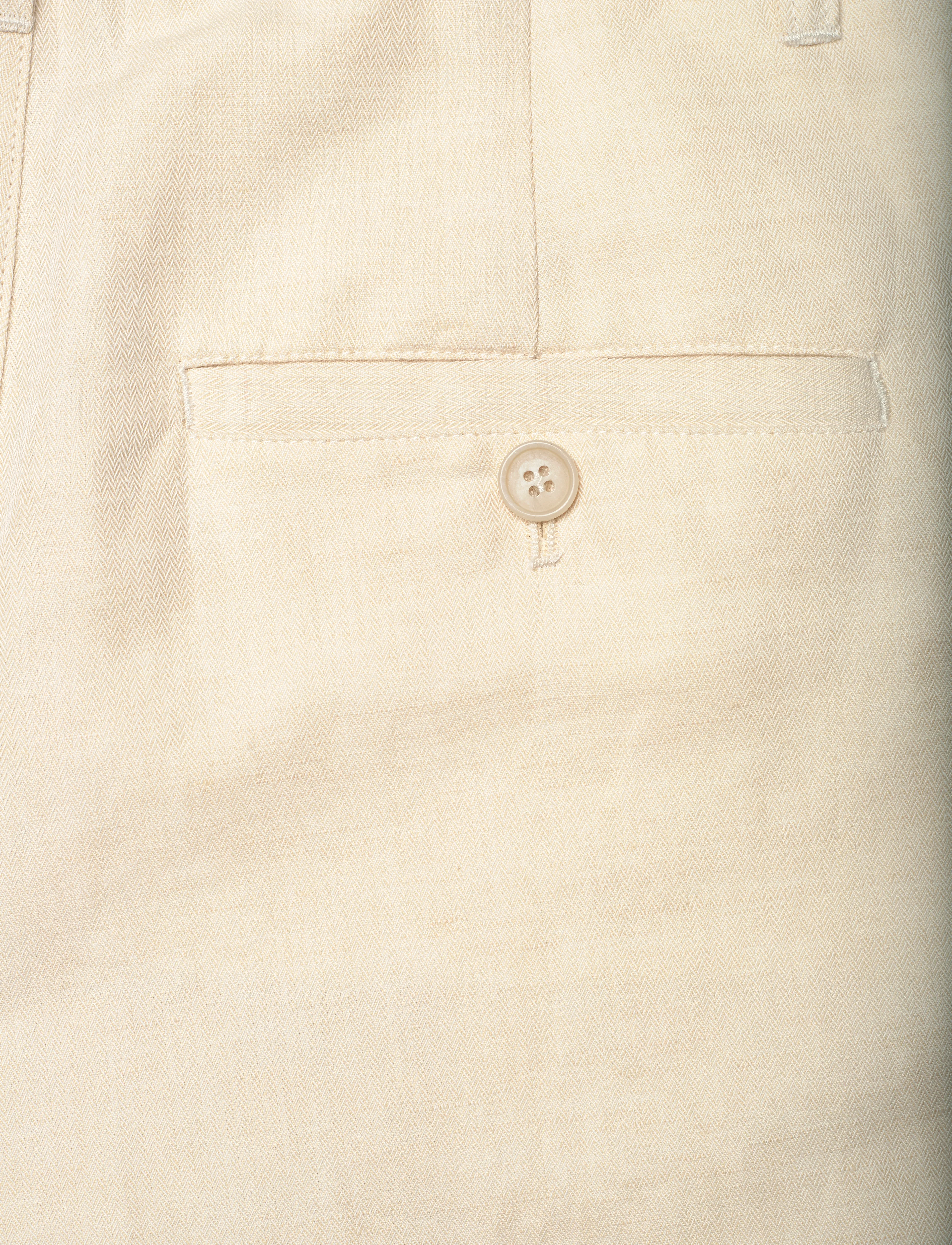 Filippa K - Relaxed Pleated Cotton Linen S - linased lühikesed püksid - cream whit - 4