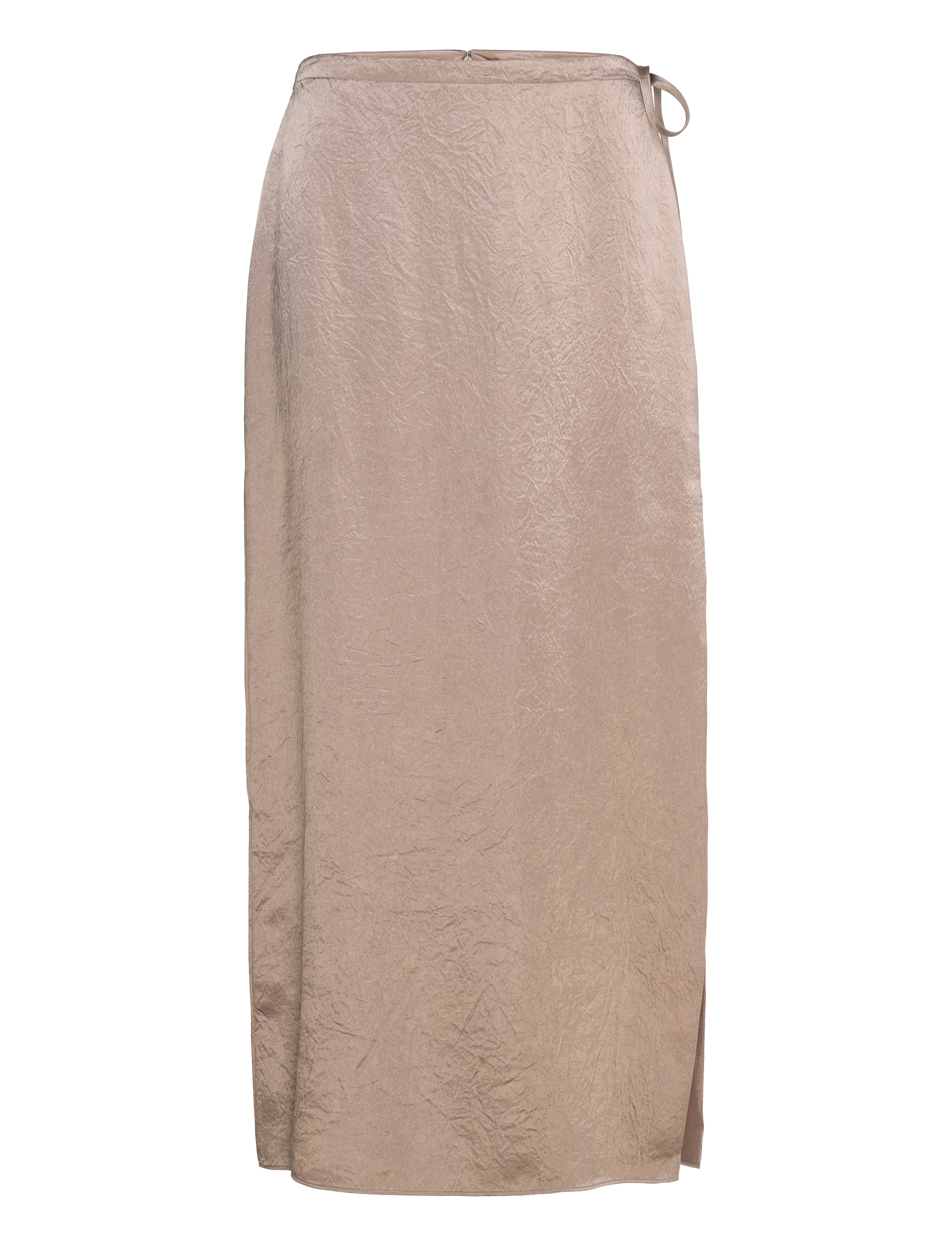 Filippa K Crinkled Pencil Skirt - Satinröcke - DARK TAUPE / beige