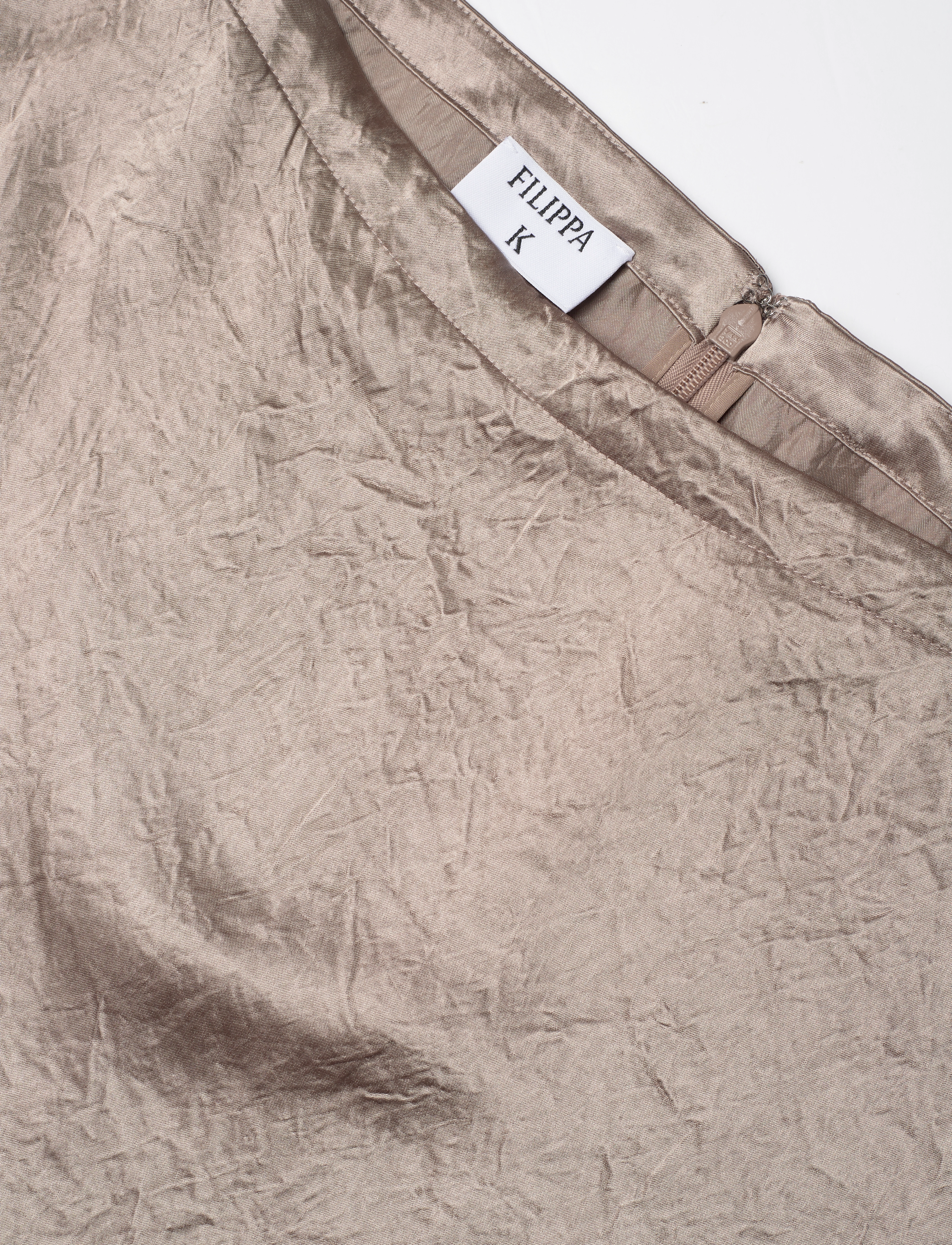 Filippa K - Crinkled Pencil Skirt - dark taupe - 3