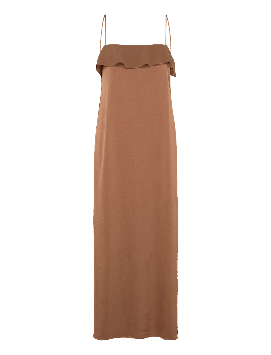 Filippa K - Fluid Draped Strap Dress - sommarklänningar - light brow - 0