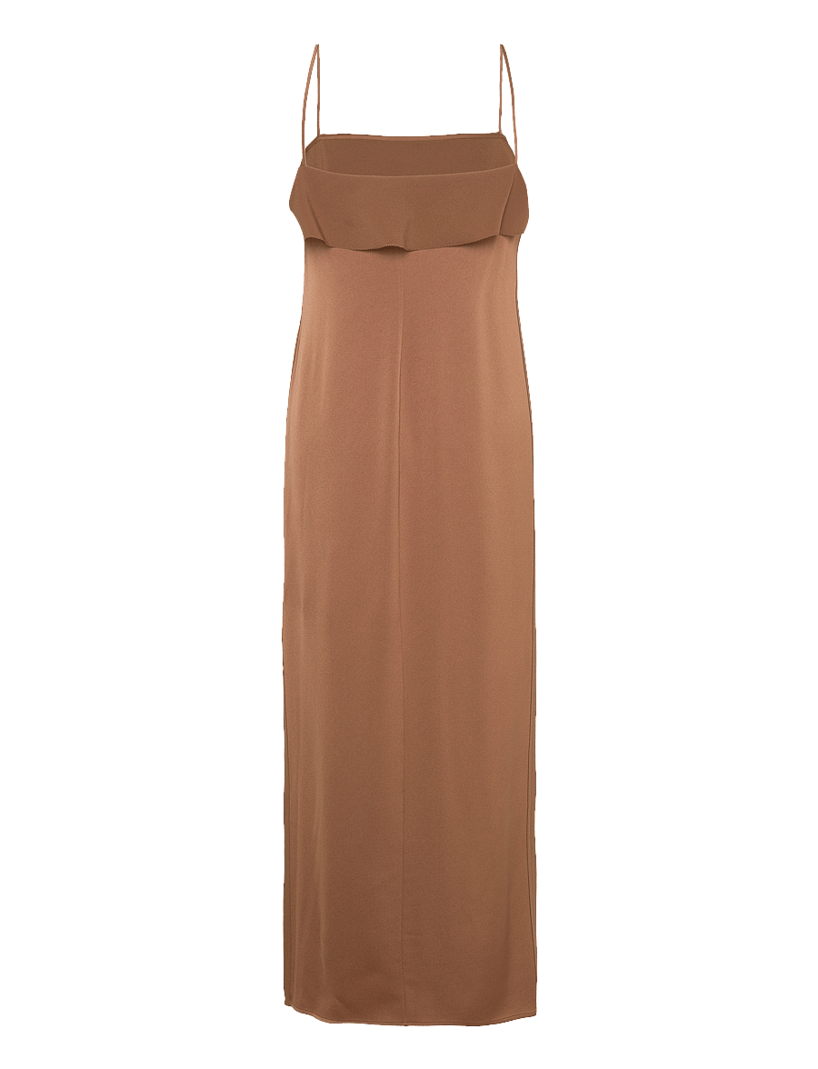 Filippa K - Fluid Draped Strap Dress - sommarklänningar - light brow - 1