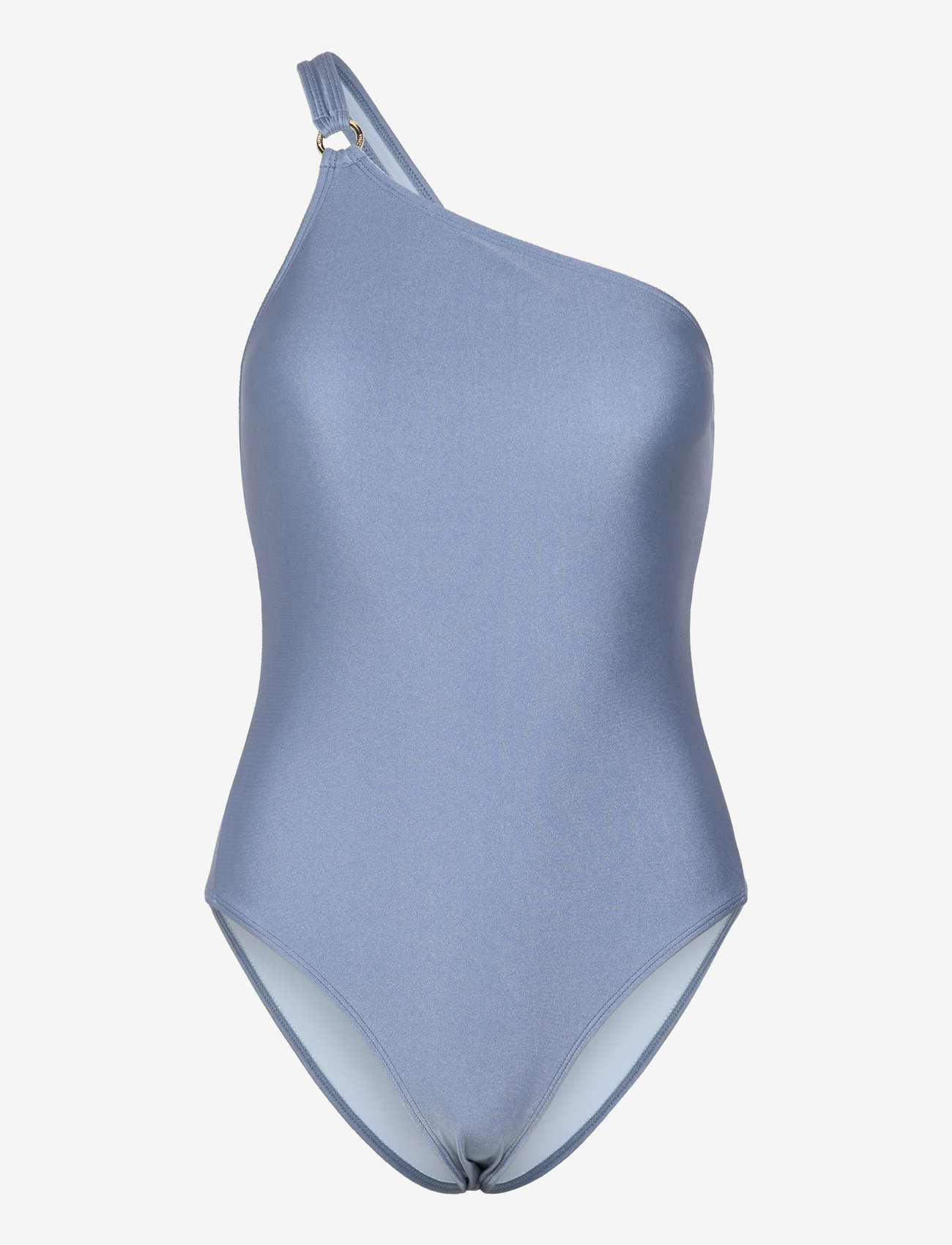 Filippa K - Asymmetric Shimmer Swimsuit - baddräkter - air blue - 0