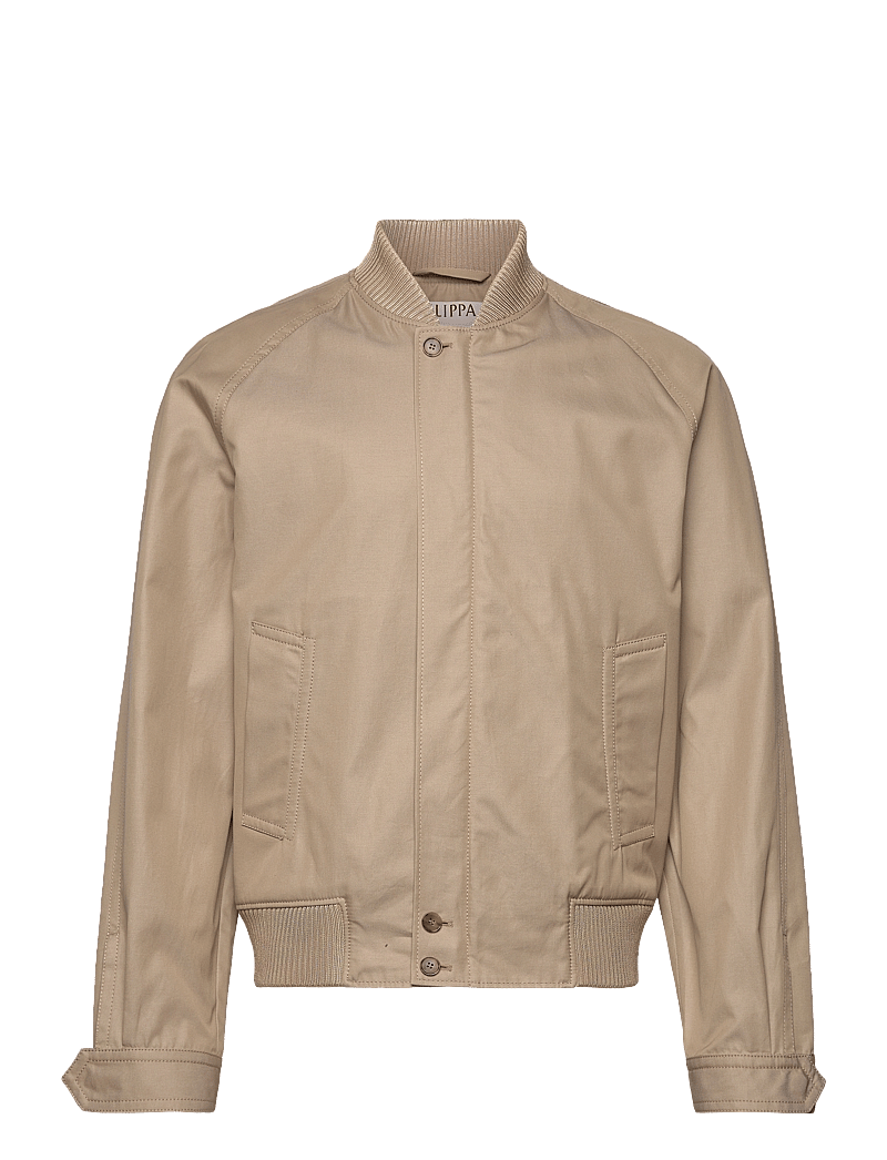 Filippa K - Cotton Track Jacket - sügisjakid - khaki beig - 0