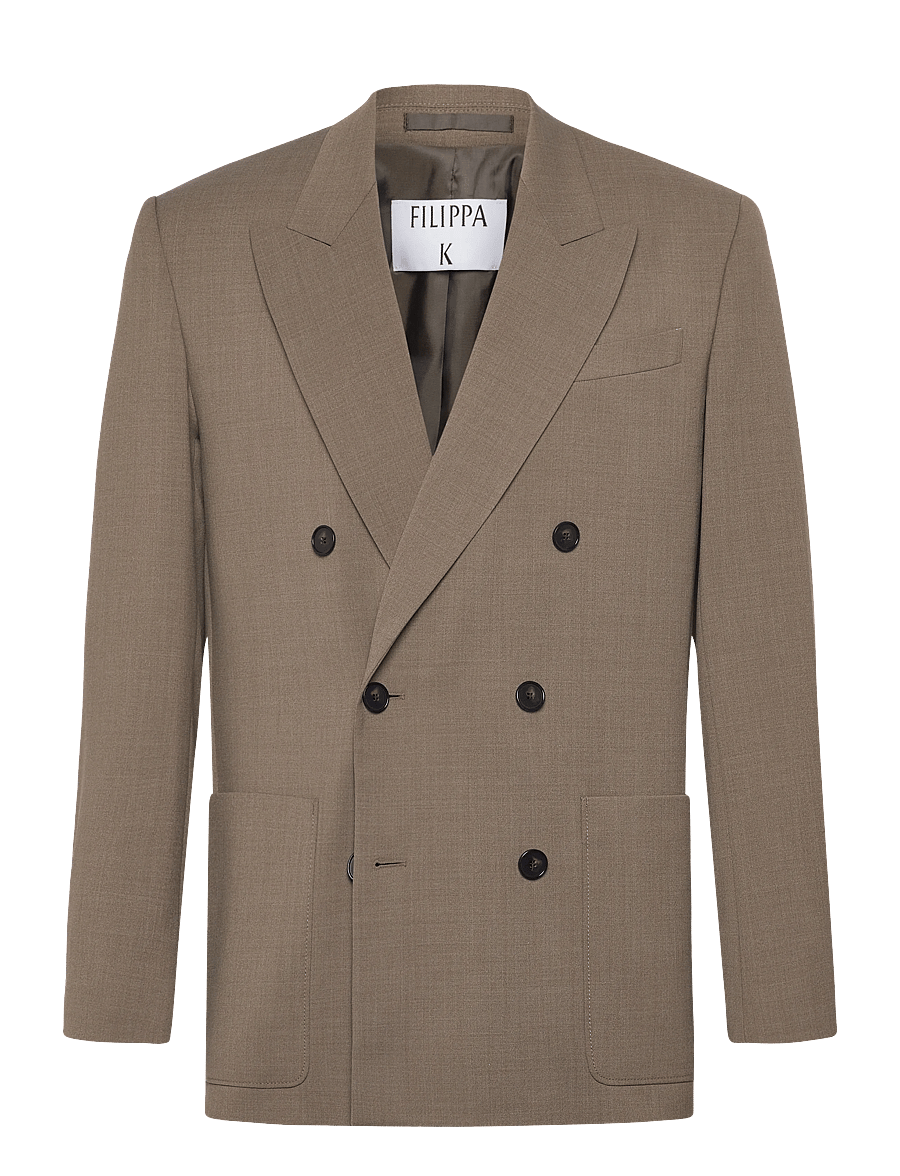 Filippa K - Michael Blazer - double breasted blazers - light driftwood melange - 1