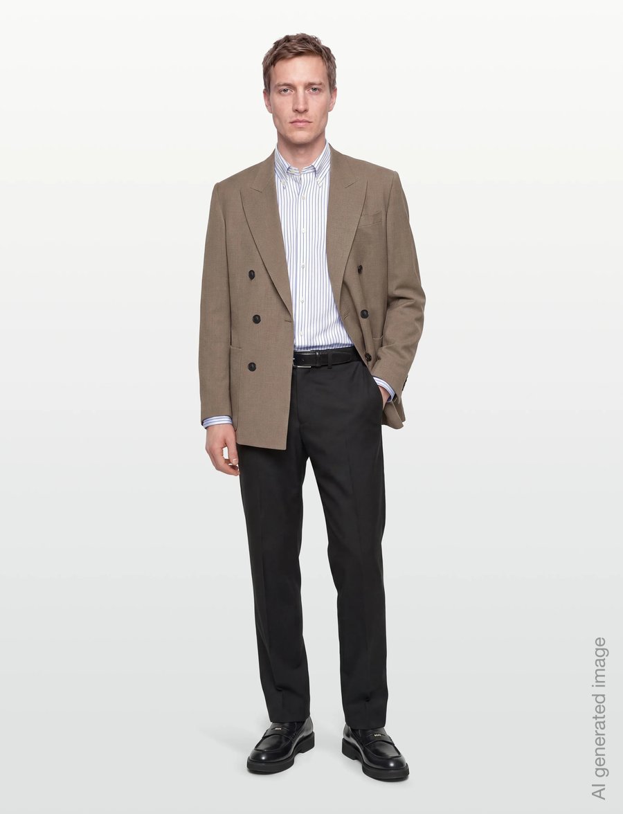 Filippa K - Michael Blazer - double breasted blazers - light driftwood melange - 0