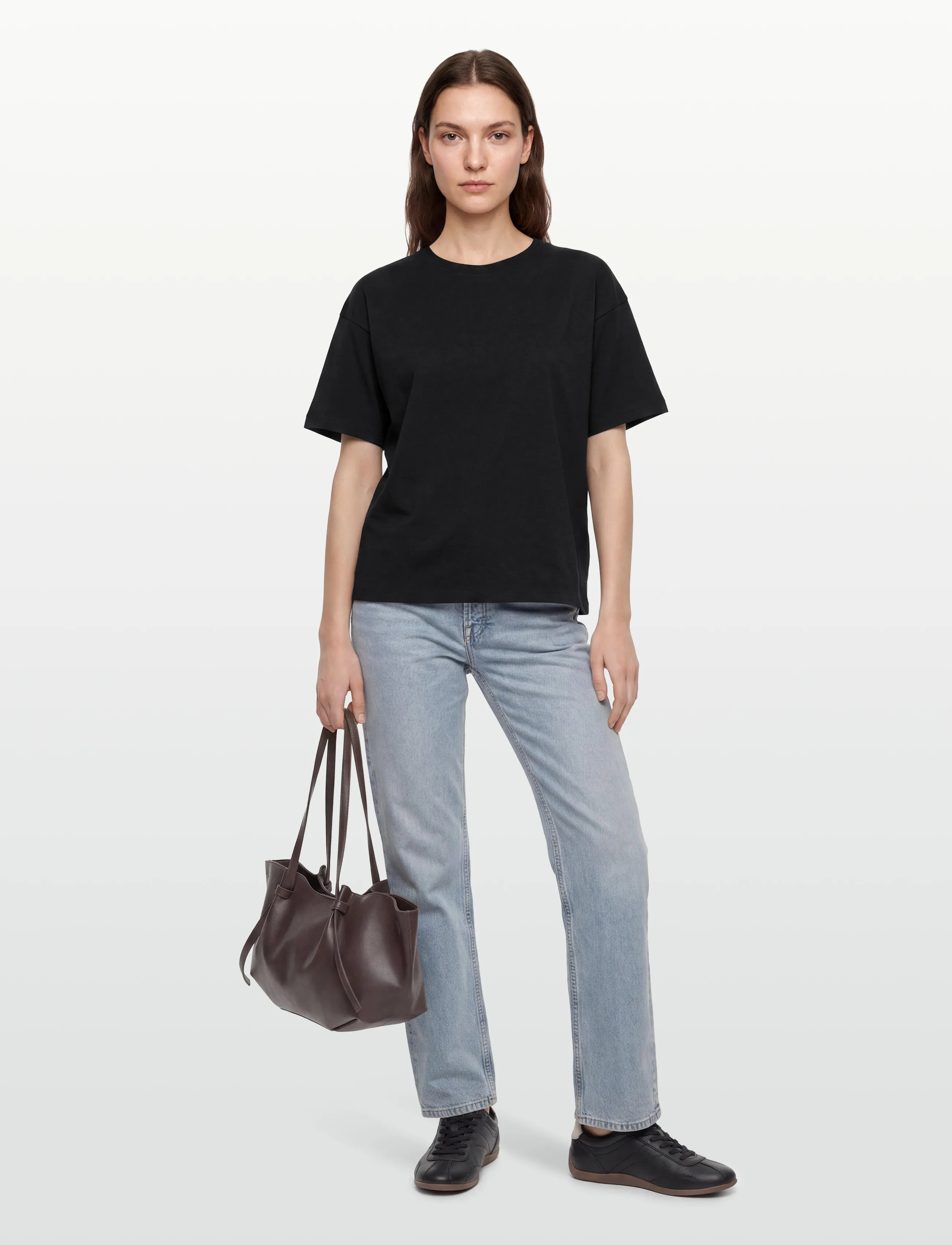 Filippa K - Loose Fit Tee - t-shirts - black - 0