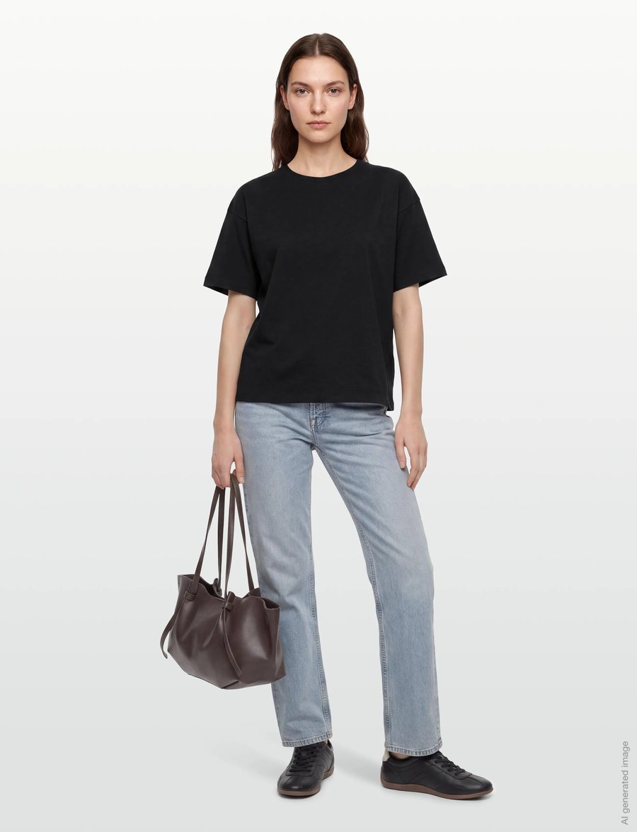 Filippa K - Loose Fit Tee - t-shirts - black - 0