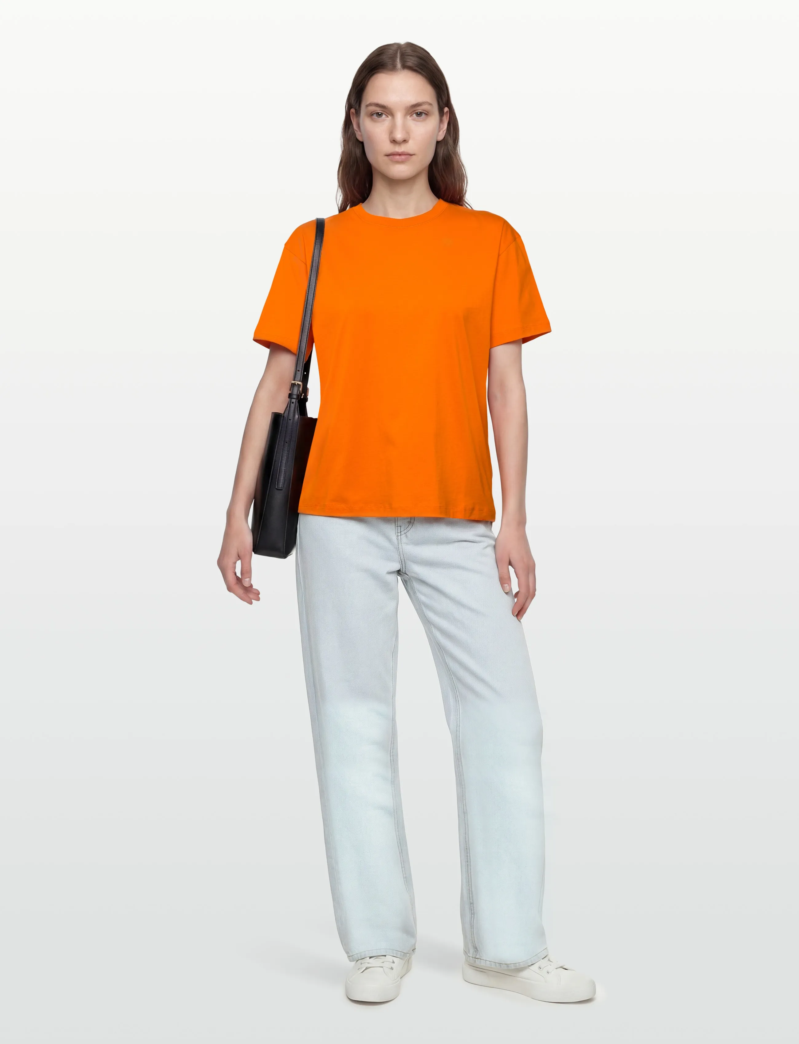 Filippa K Loose Fit Tee - T-shirts - BRIGHT ORANGE / orange