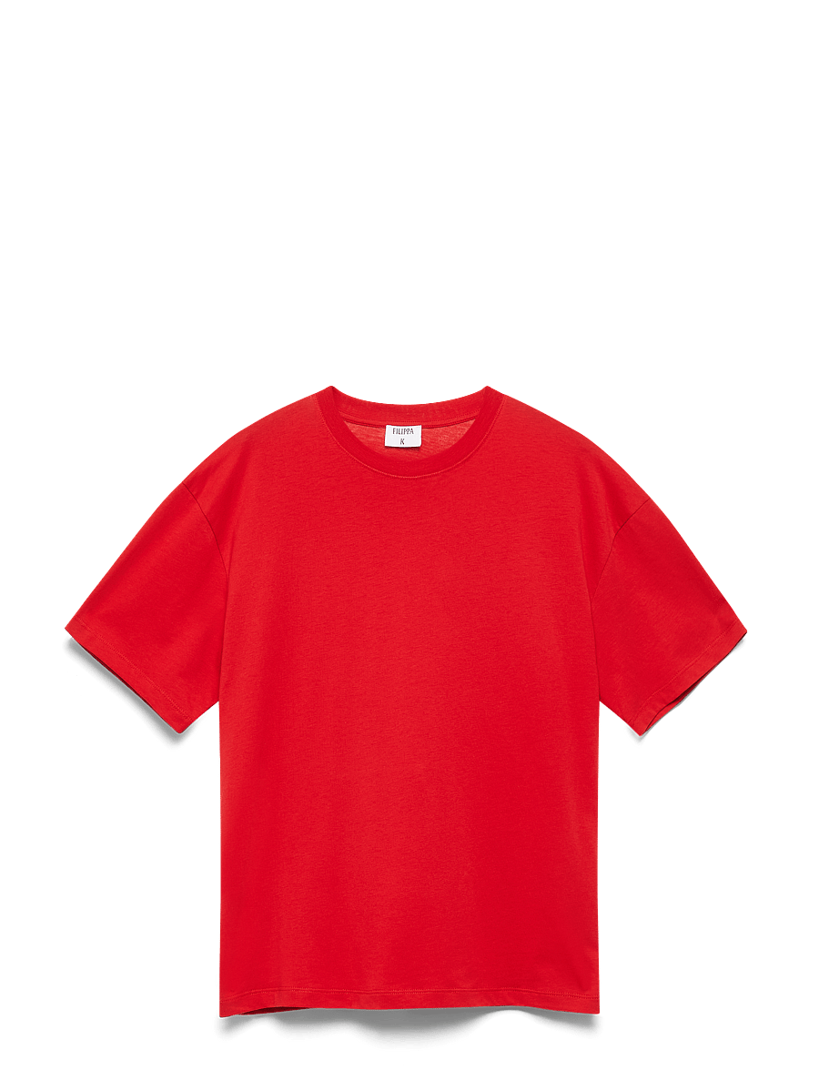 Filippa K - Loose Fit Tee - t-shirts - dark red - 1