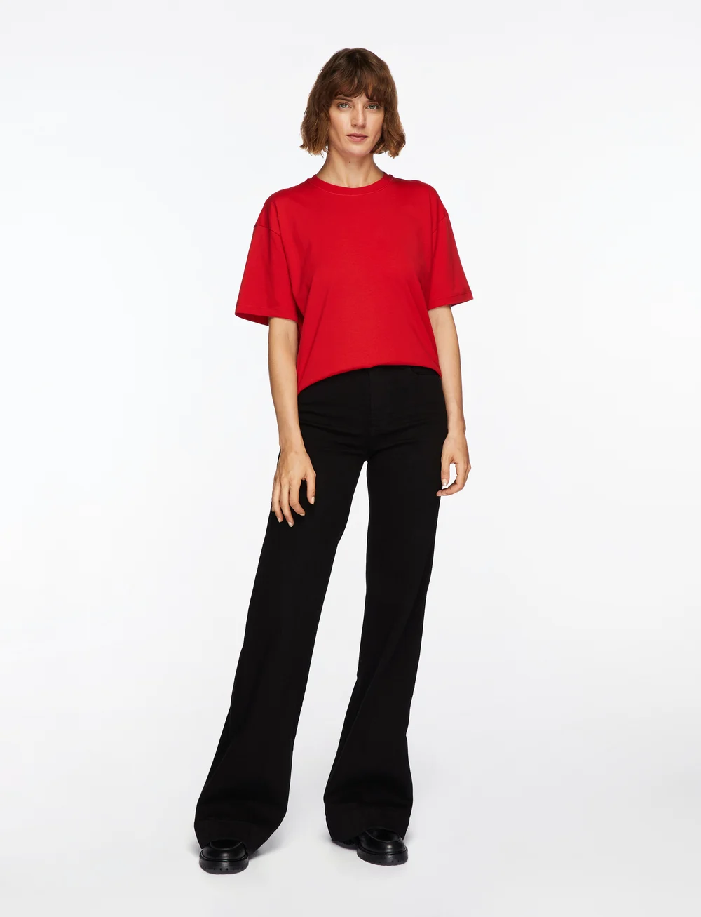 Filippa K - Loose Fit Tee - t-shirt & tops - dark red - 2