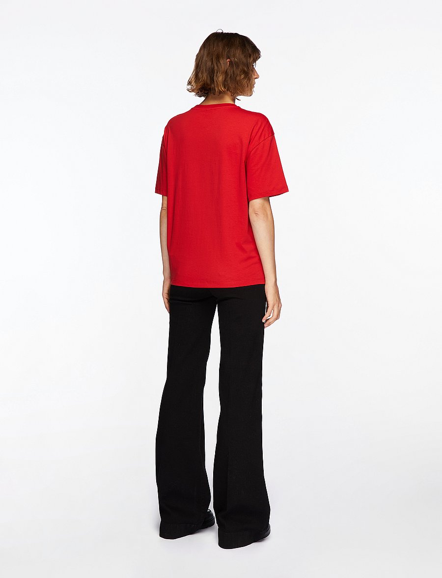 Filippa K - Loose Fit Tee - t-shirts - dark red - 4