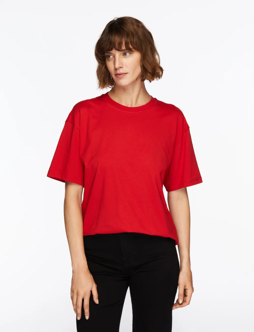 Filippa K - Loose Fit Tee - t-shirt & tops - dark red - 0