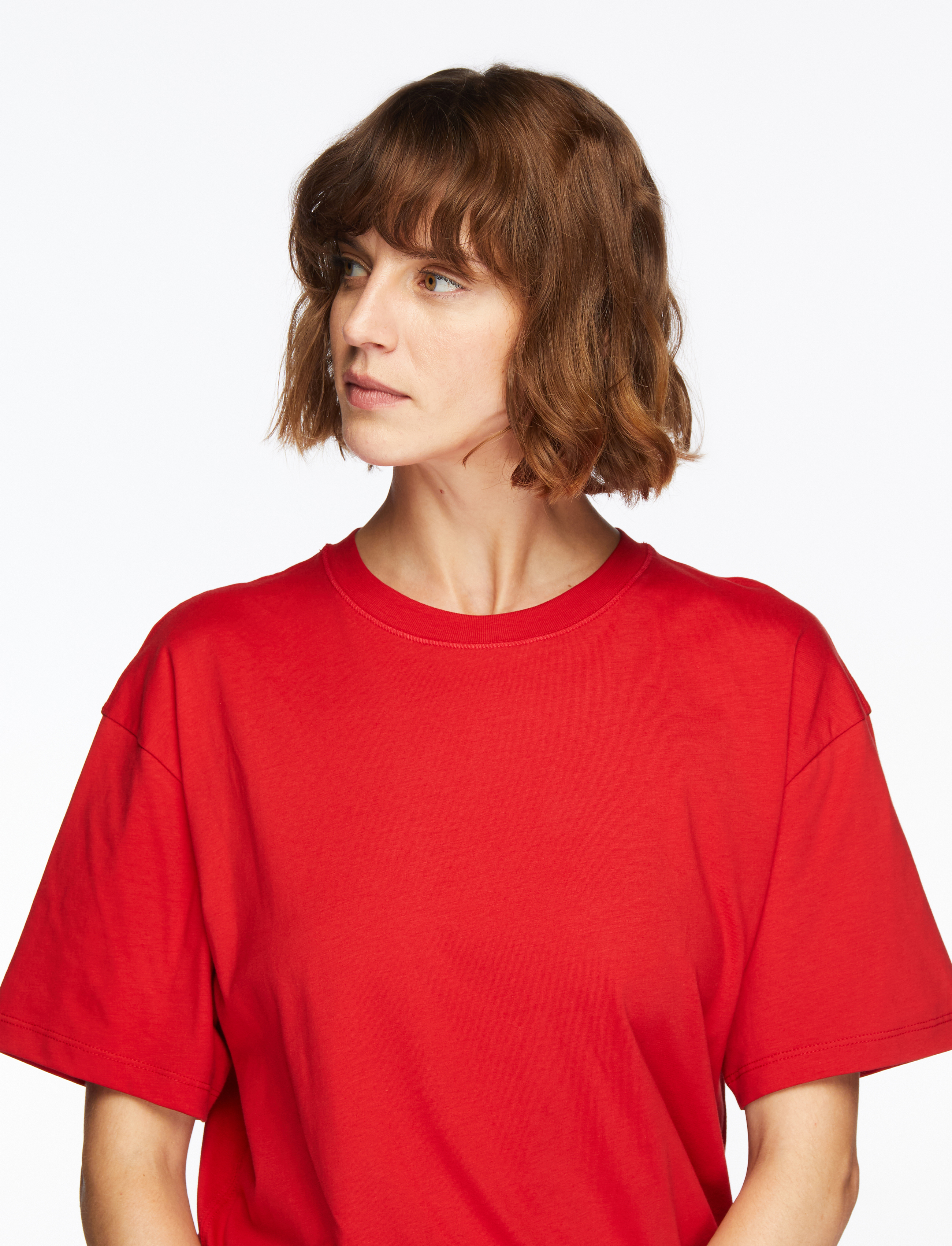 Filippa K - Loose Fit Tee - t-shirts - dark red - 5