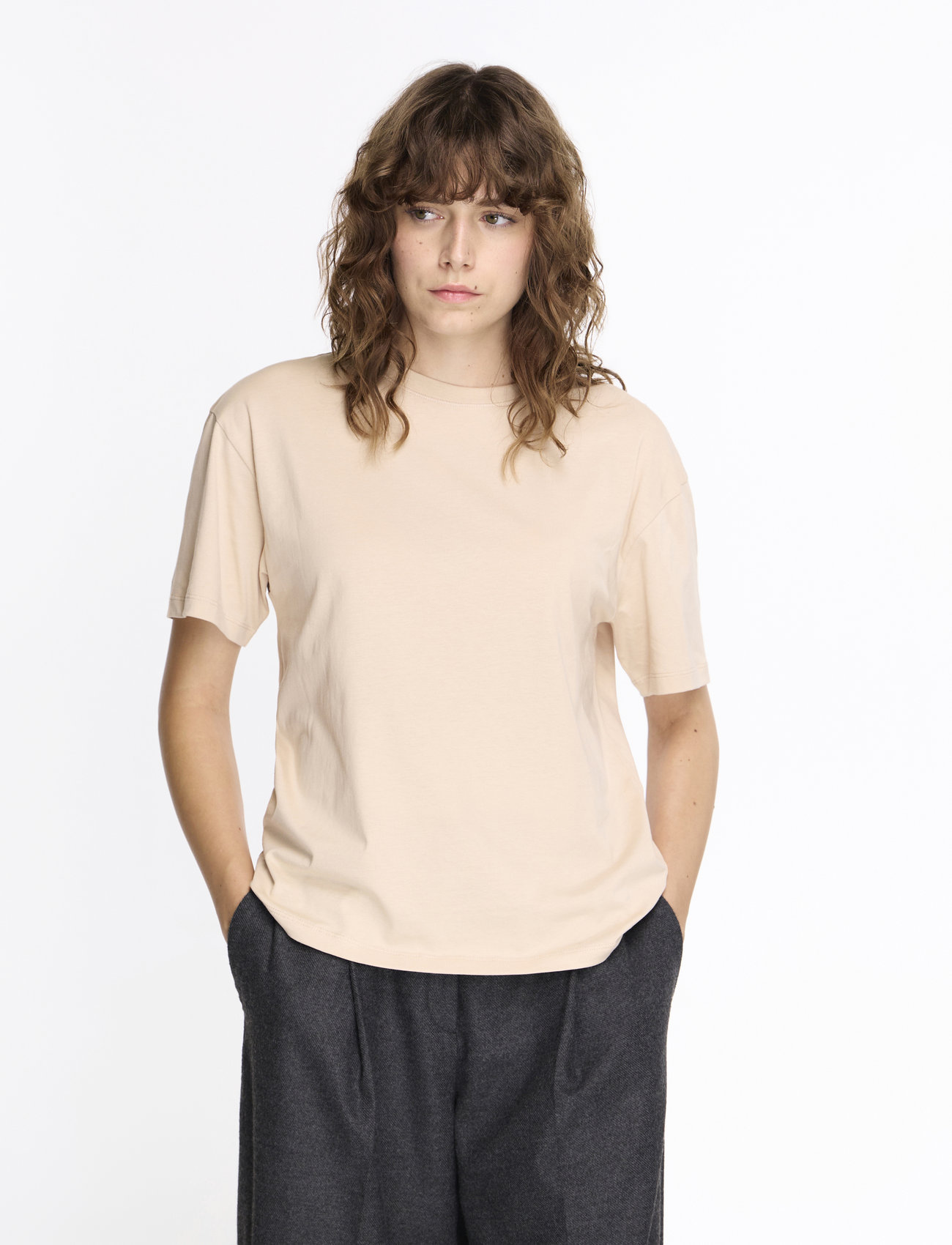 Filippa K - Loose Fit Tee - höstkläder - dusty pink - 4