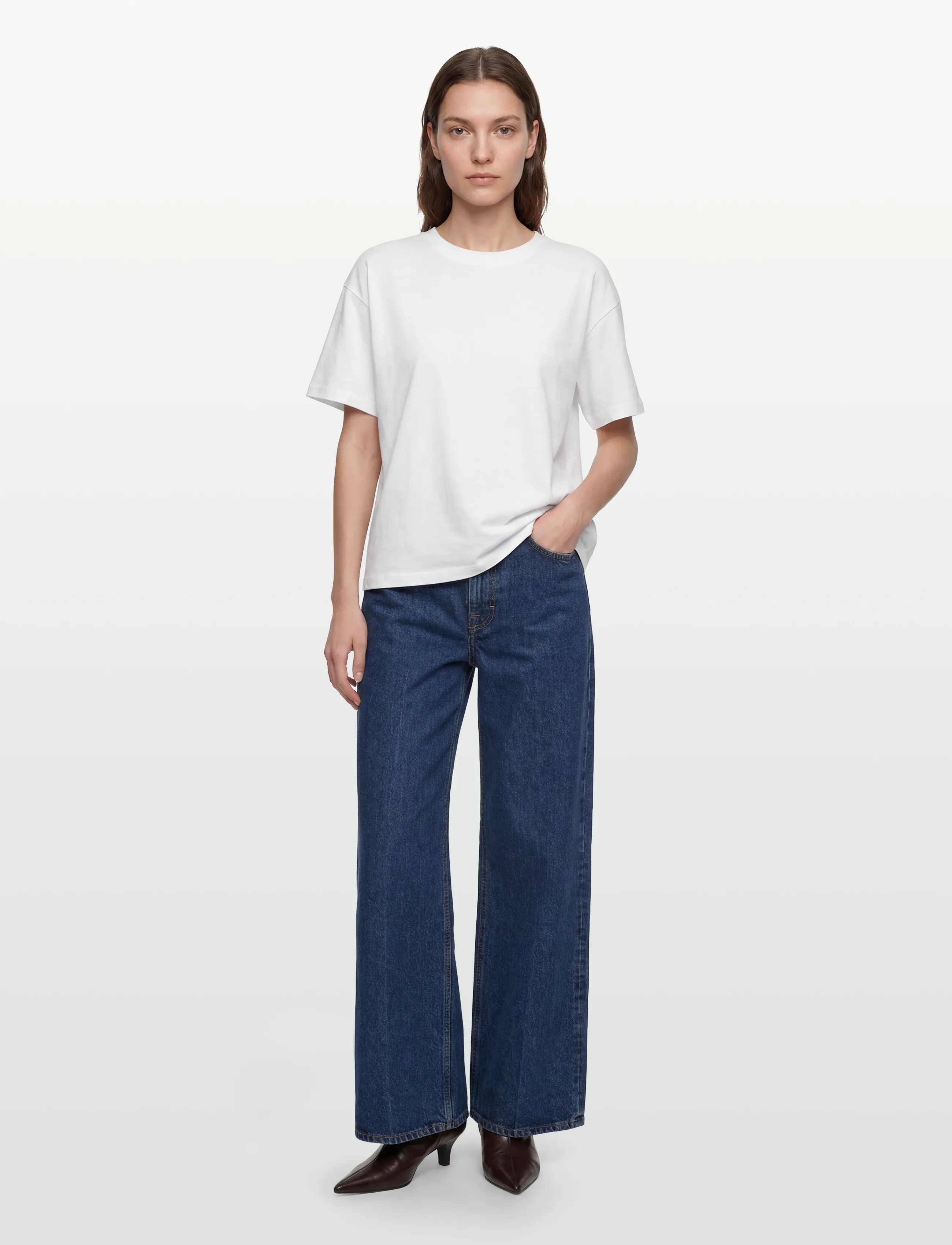 Filippa K Loose Fit Tee - T-shirts & Tops - WHITE / white