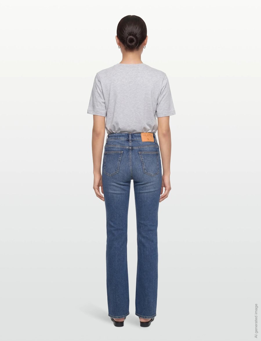 Filippa K - Stella Jeans - straight jeans - mid blue - 4