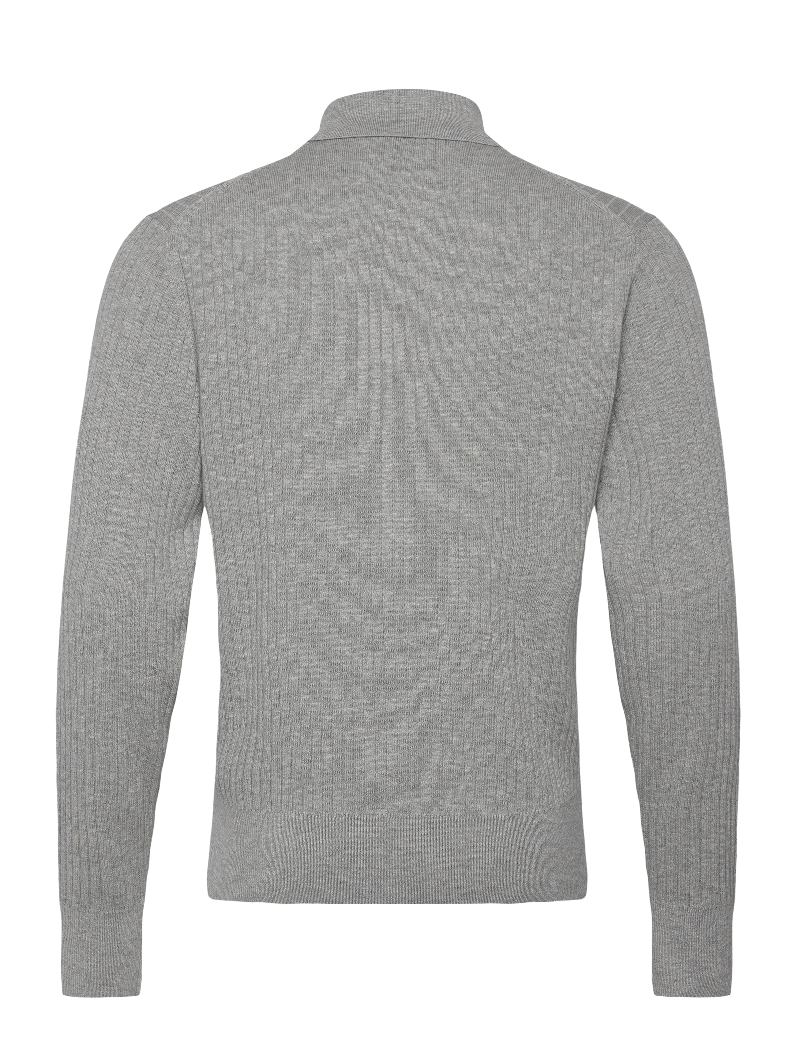 Filippa K - Cotton Merino Knit Shirt - gestrickte polohemden - light grey - 1
