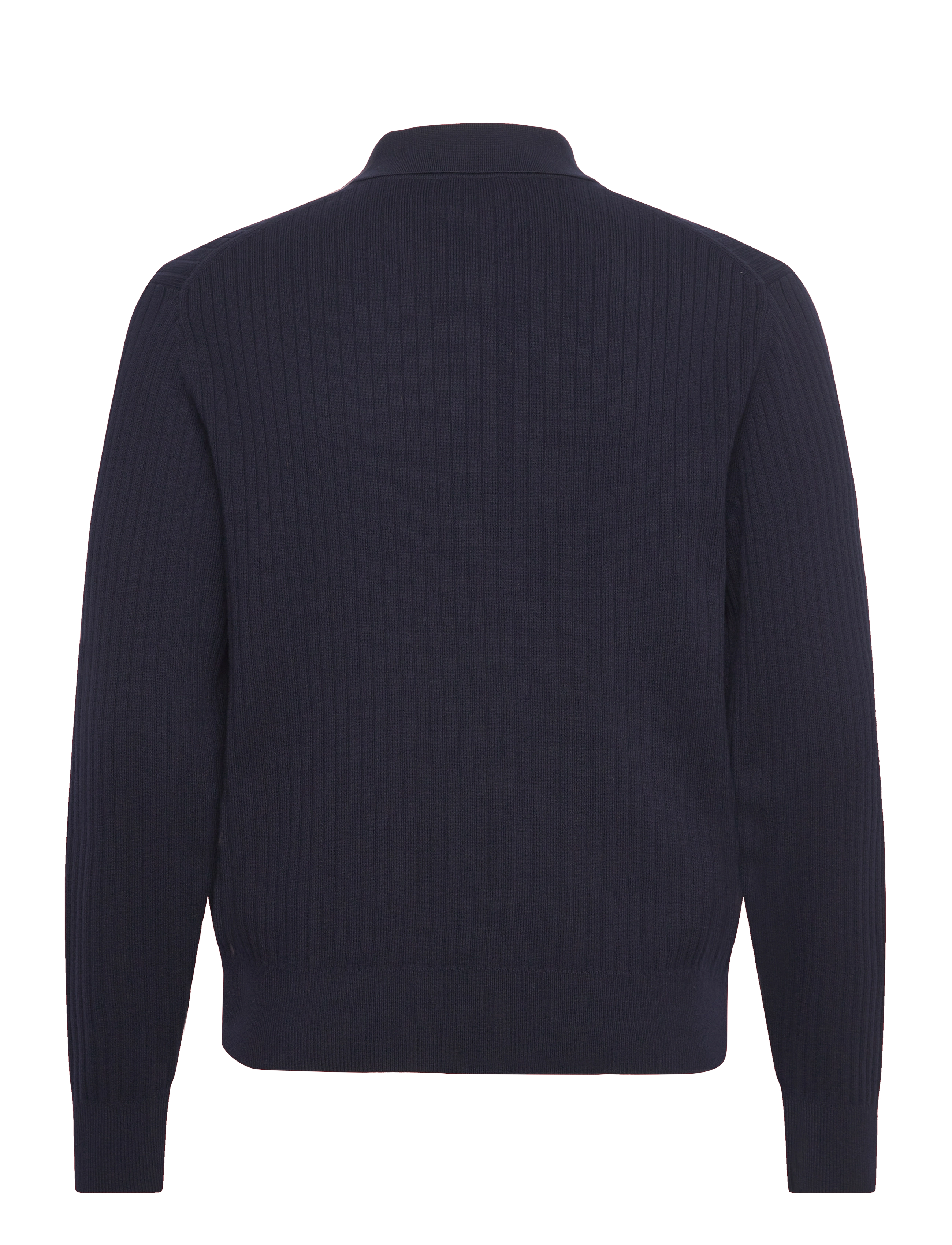 Filippa K - Cotton Merino Knit Shirt - long-sleeved knitted polos - navy - 1