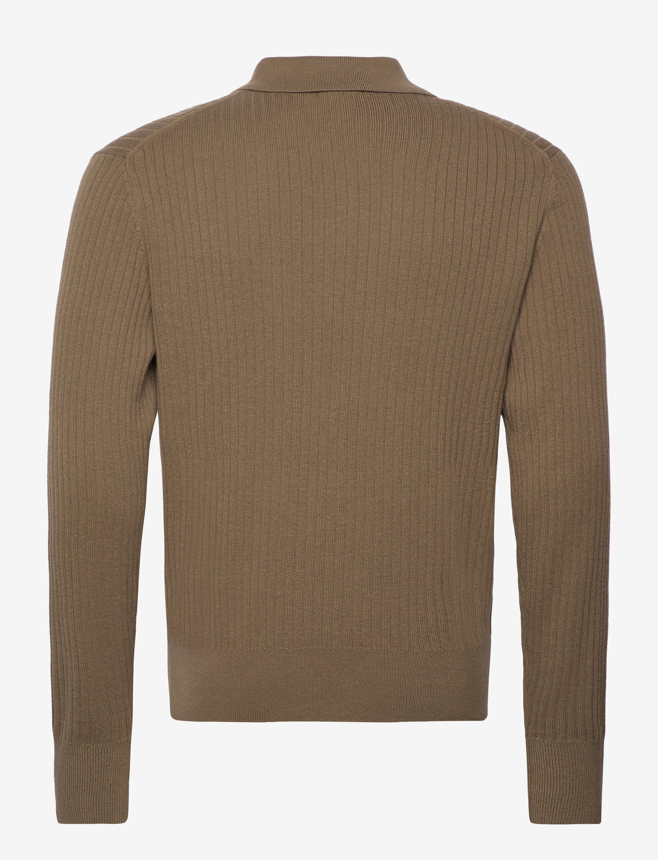Filippa K - Cotton Merino Knit Shirt - knitted polos - olive gree - 1