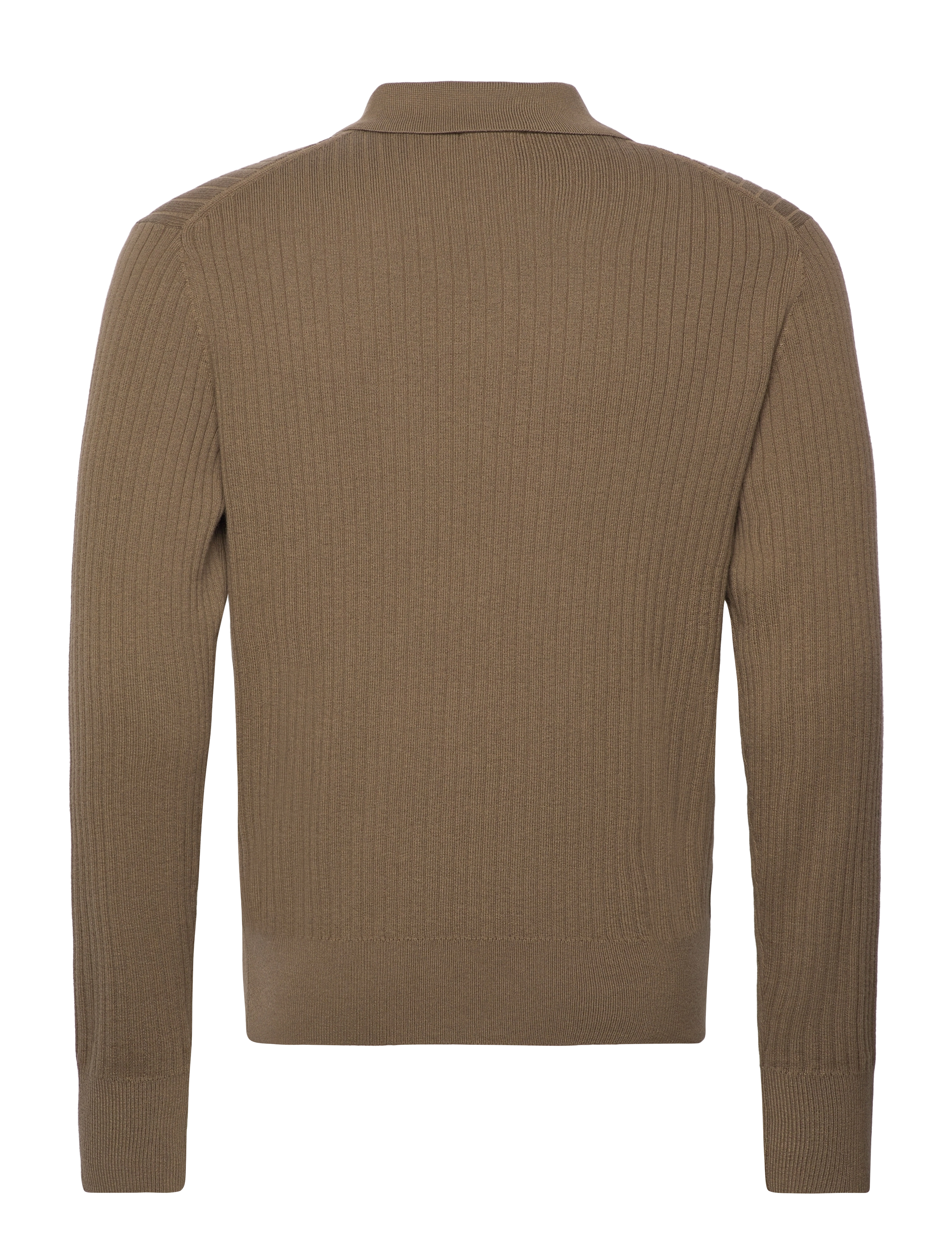 Filippa K - Cotton Merino Knit Shirt - polostrik - olive gree - 1