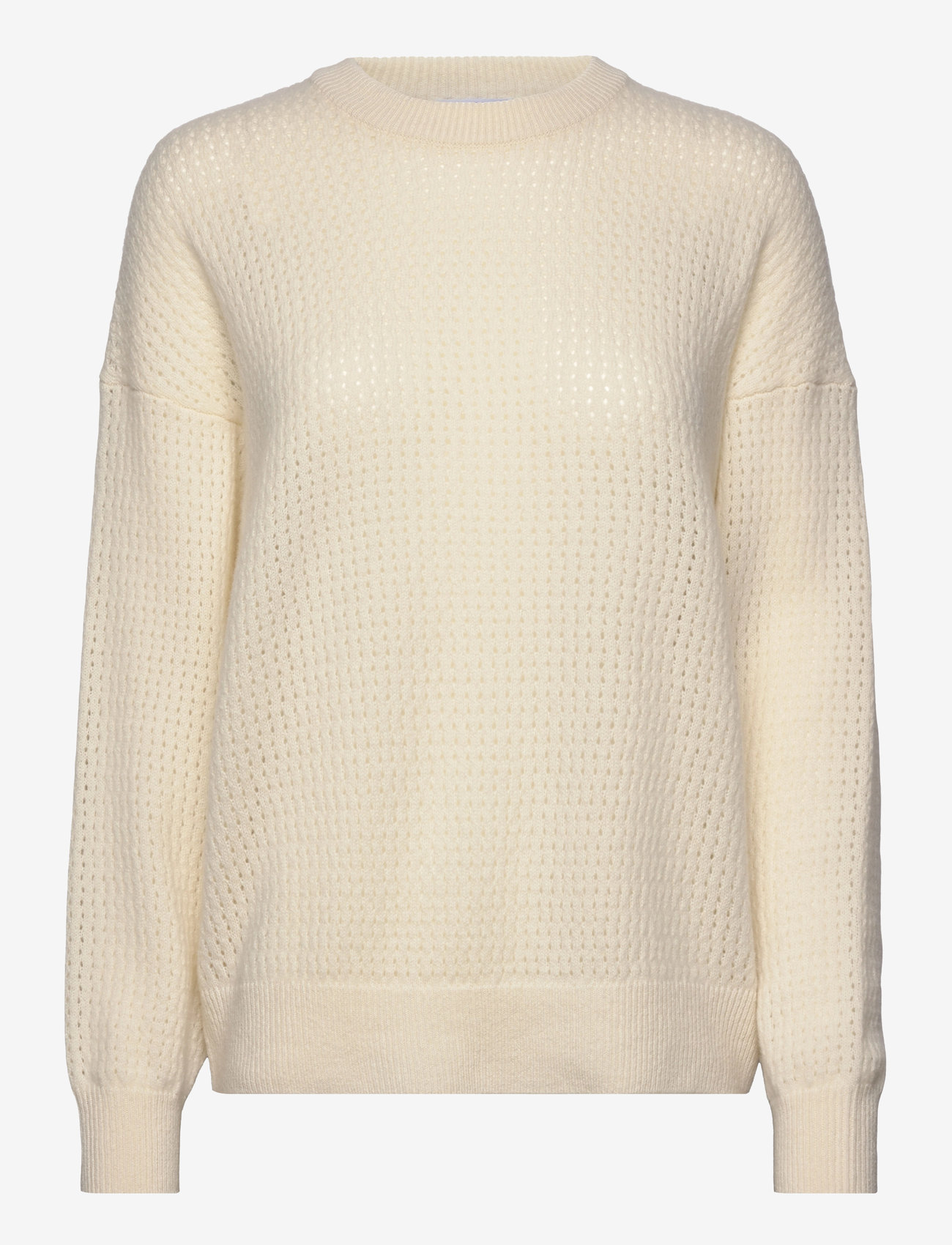 Filippa K - Pointelle Knit Sweater - trøjer - cream whit - 0