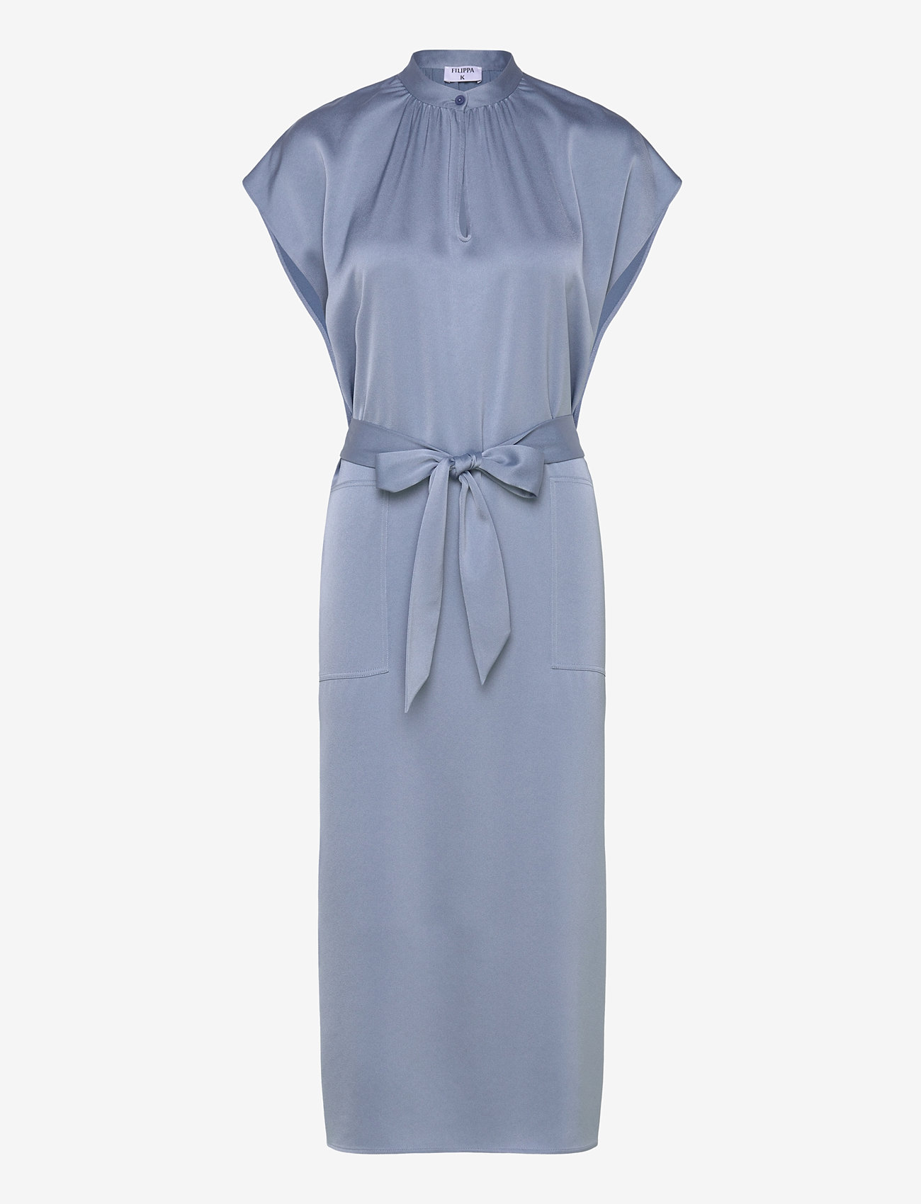 Filippa K - Belted Stand Collar Dress - cocktailkleider - air blue - 0