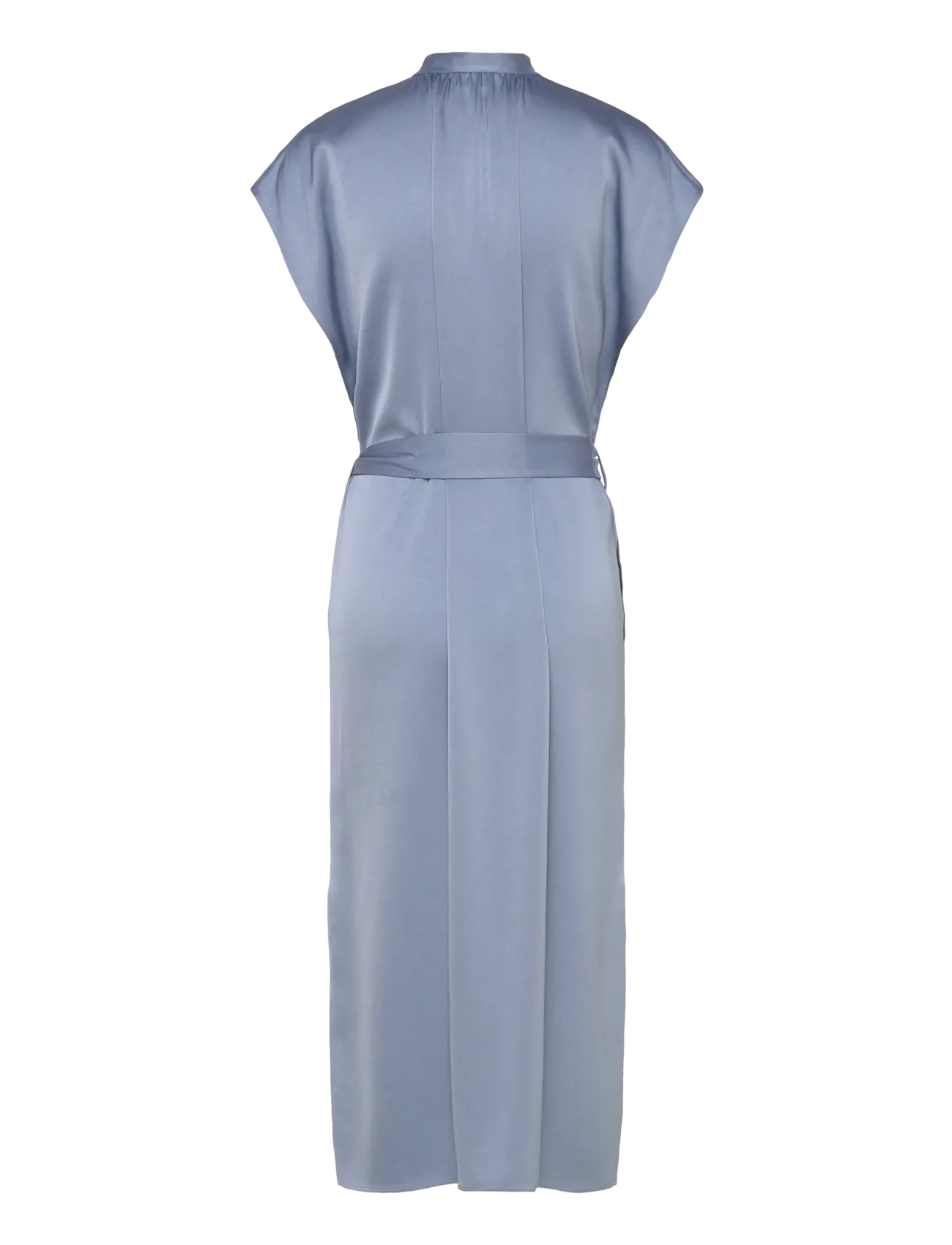 Filippa K - Belted Stand Collar Dress - air blue - 1