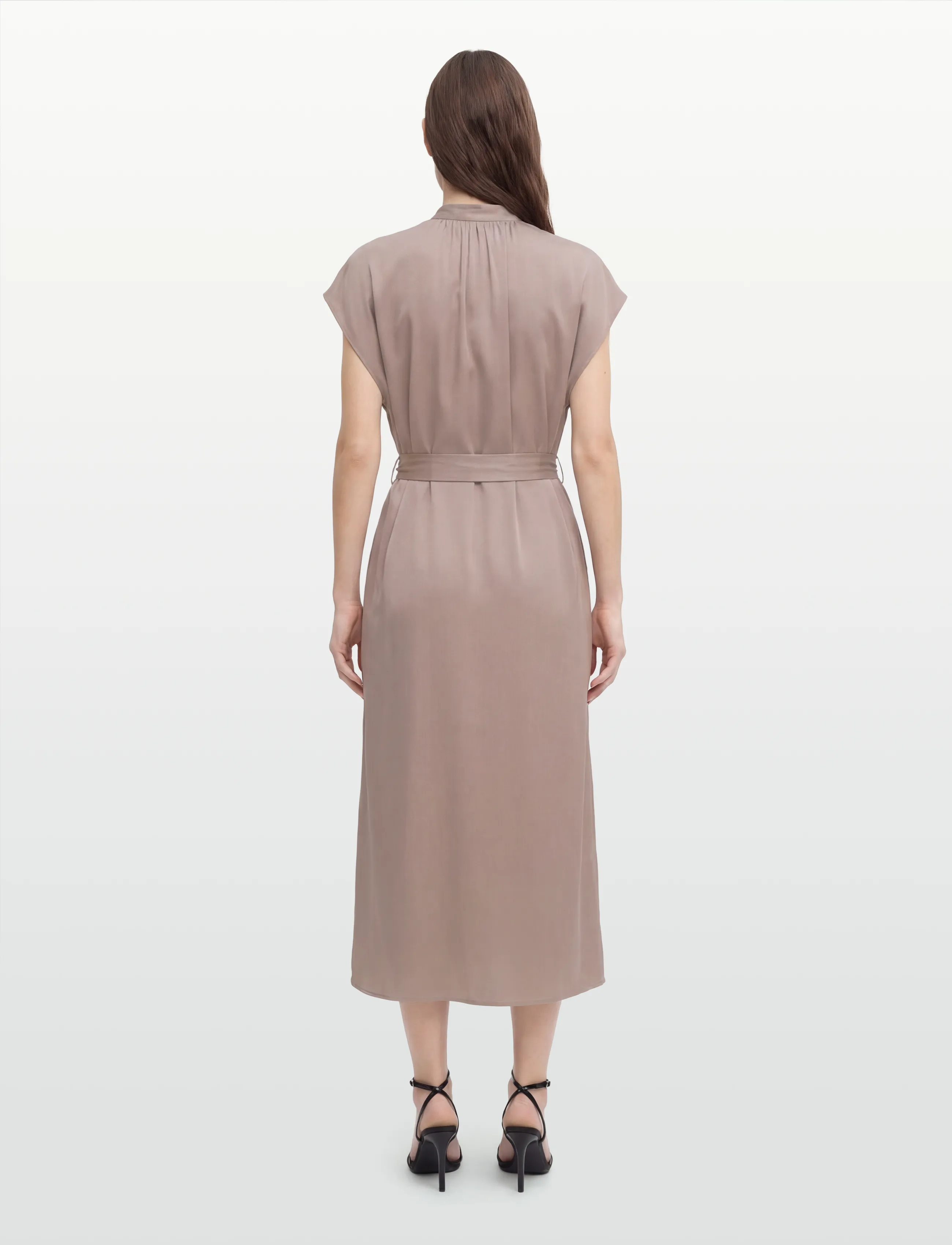 Filippa K Belted Stand Collar Dress midiklänningar dam – bild 3