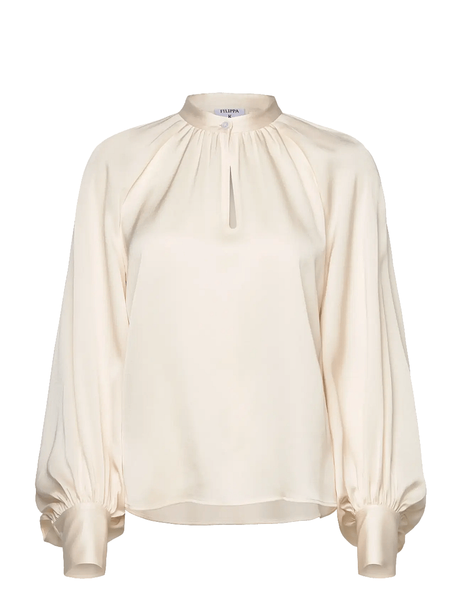 Filippa K - Stand Collar Blouse - blouses à manches longues - cream - 1