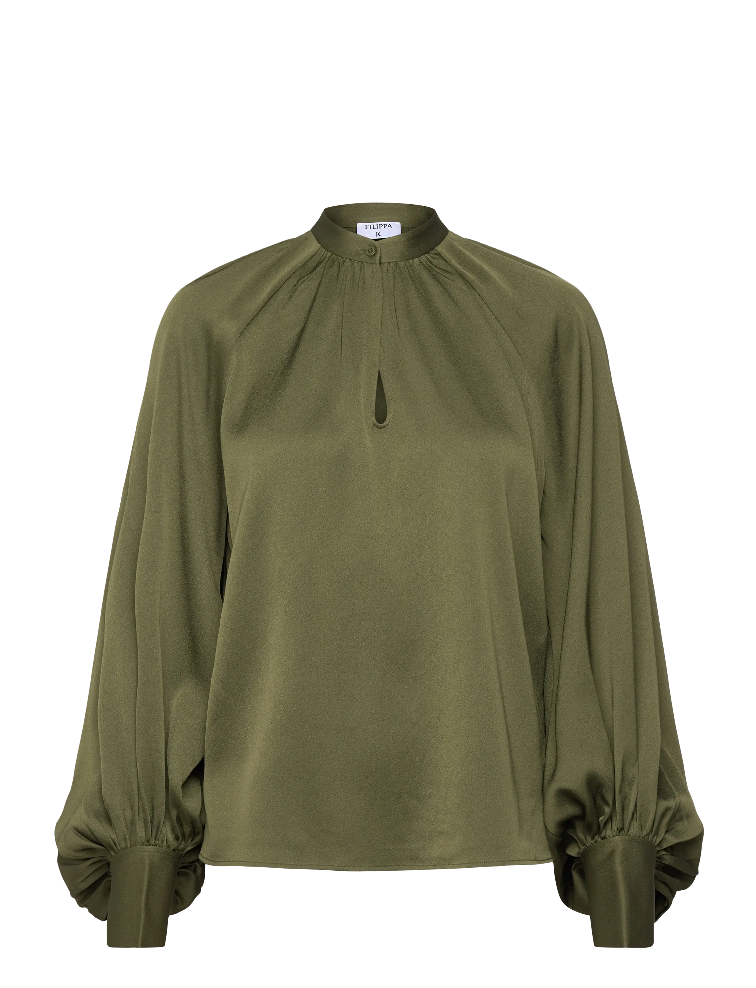 Filippa K Stand Collar Blouse - Designers - LAUREL GREEN / green