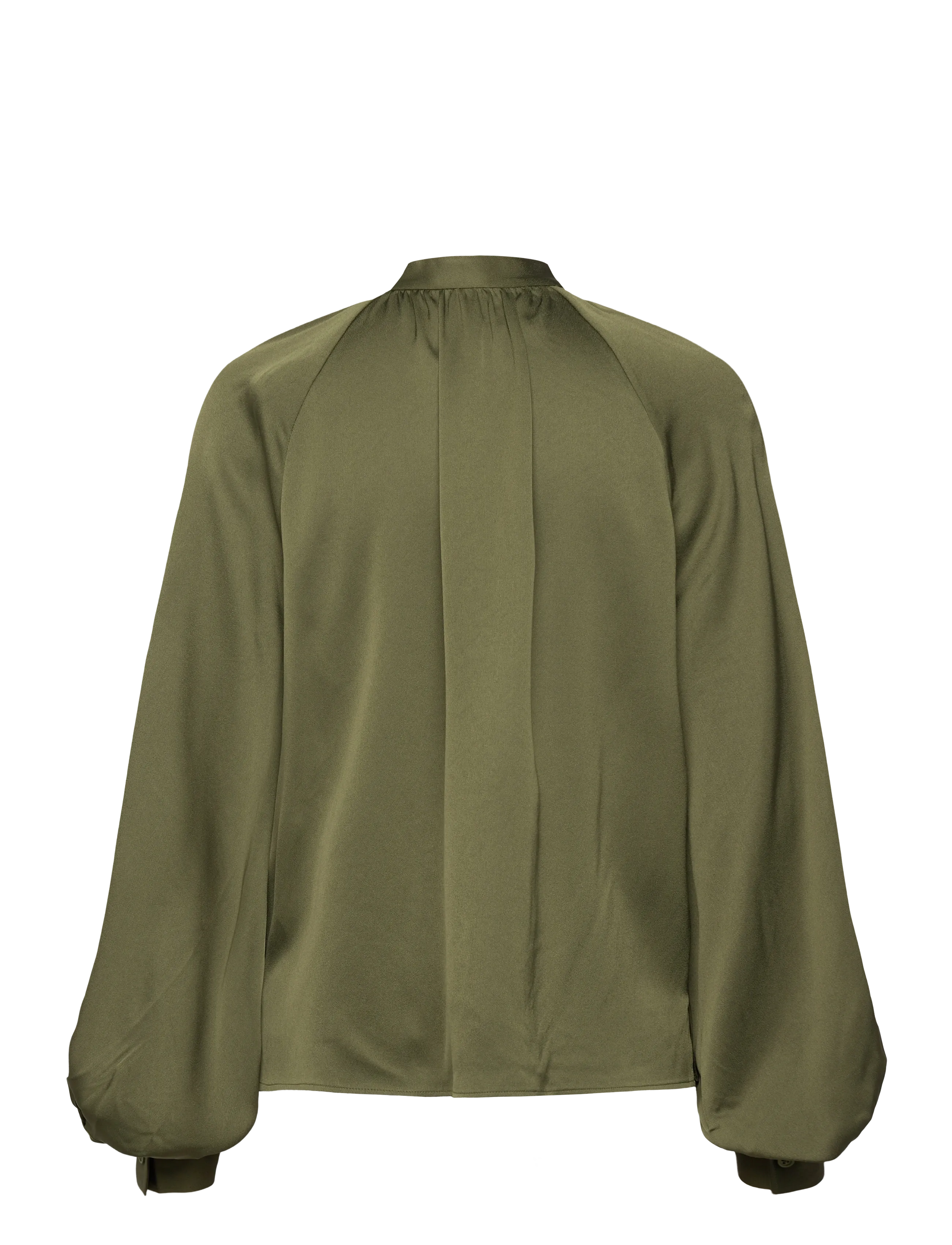 Filippa K - Stand Collar Blouse - langärmlige blusen - laurel green - 2