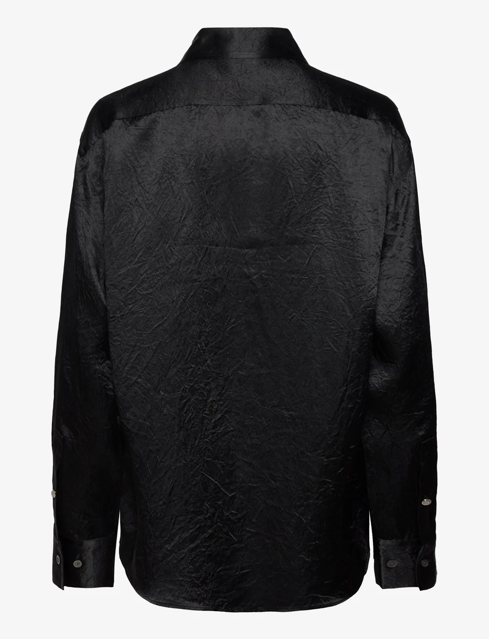 Filippa K - Crinkle Shirt - langärmlige hemden - black - 1