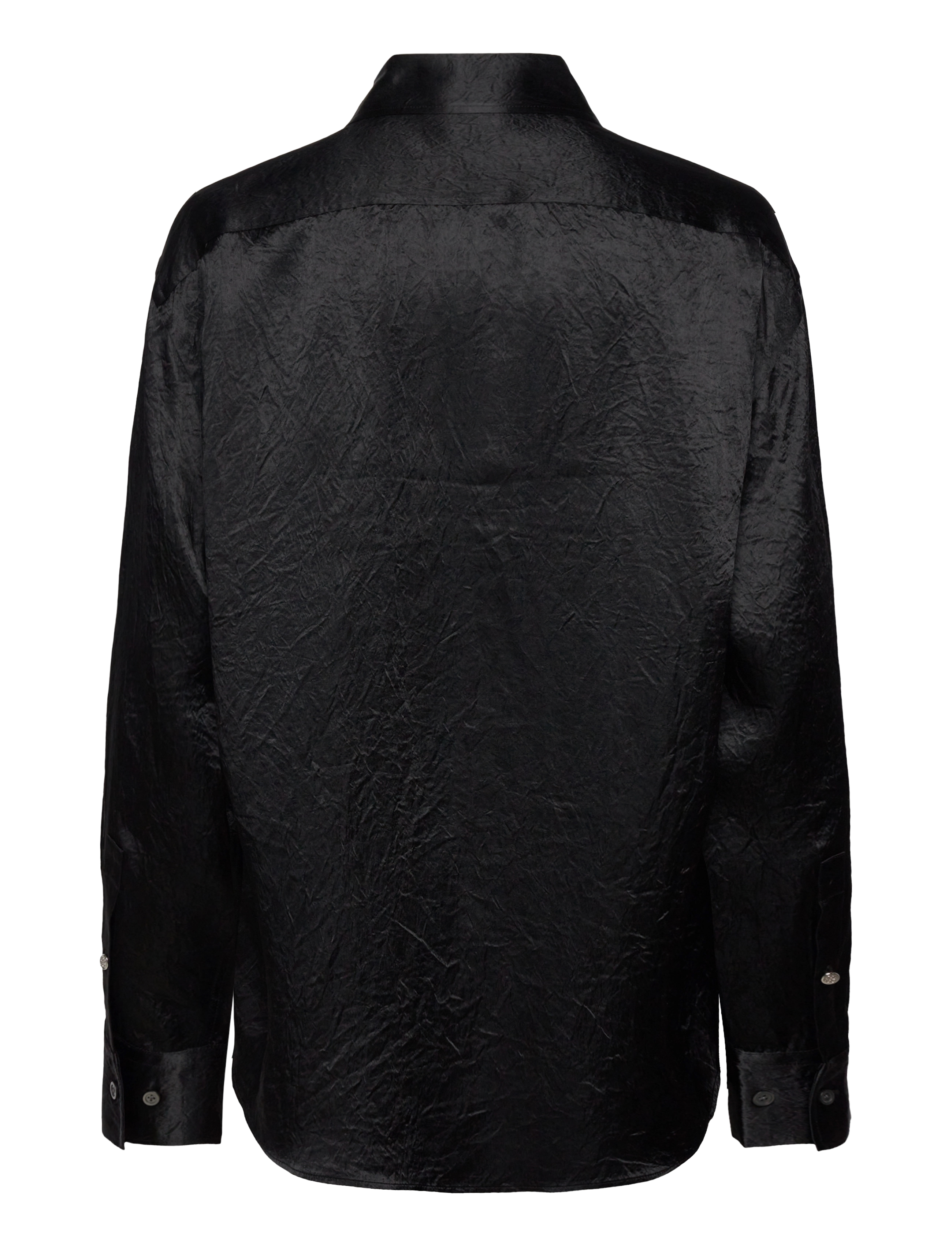 Filippa K - Crinkle Shirt - langärmlige hemden - black - 1
