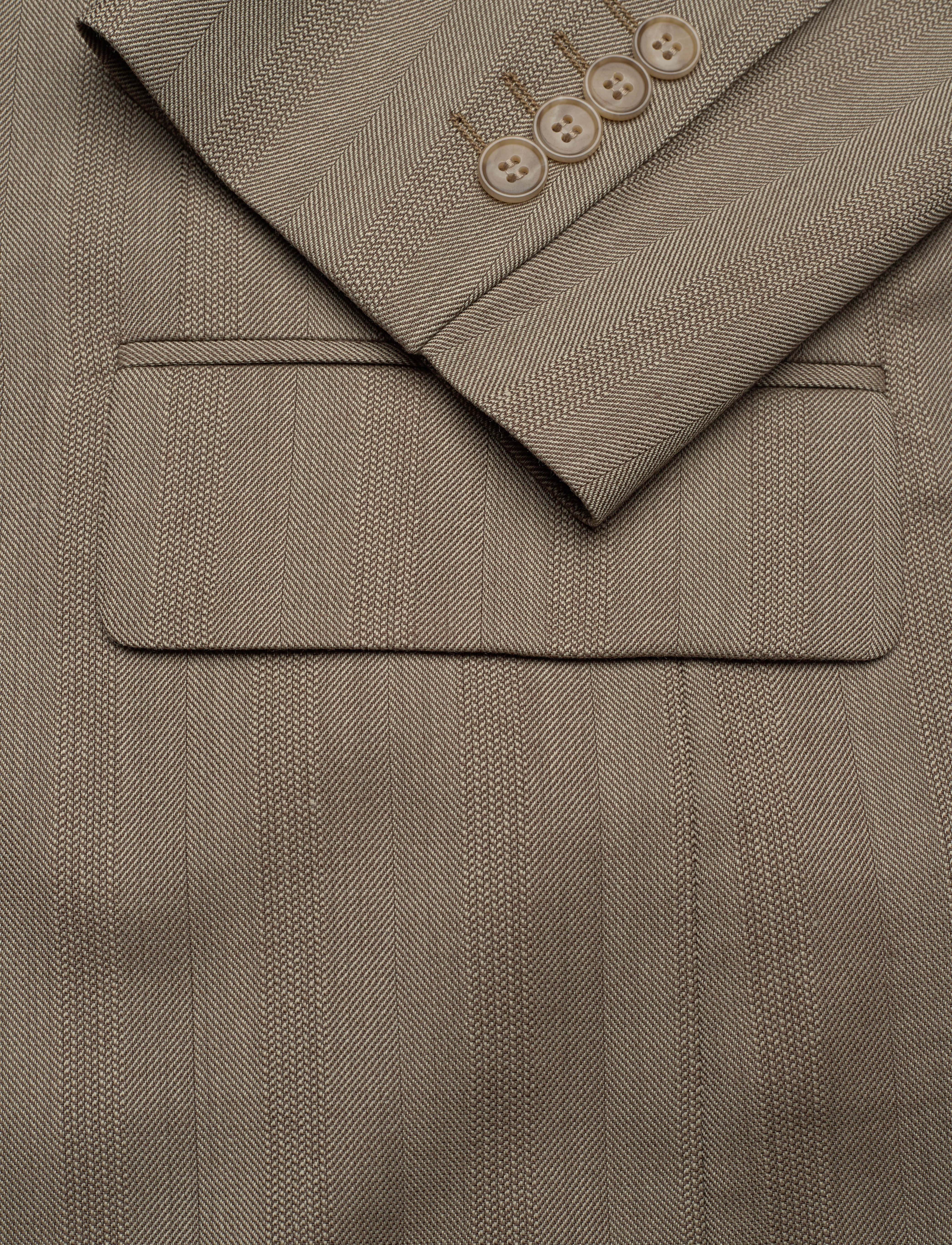 Filippa K - Tailored Herringbone Blazer - khaki beig - 3