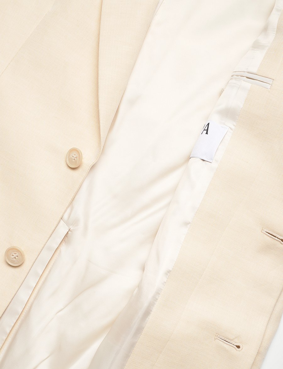 Filippa K - Davina Cotton Linen Blazer - einreihige blazer - cream whit - 4