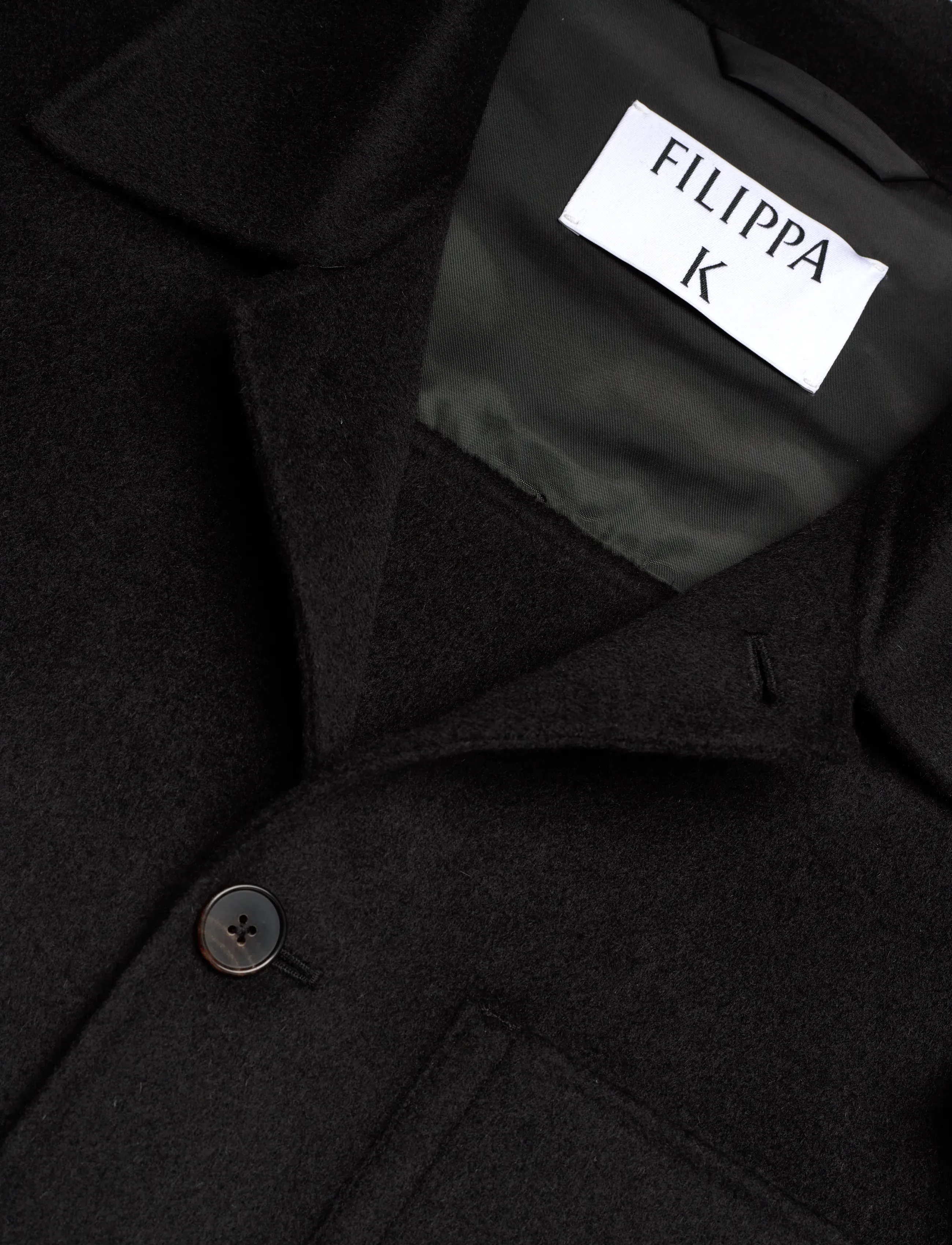 Filippa K - Doublé Wool Work Jacket - ytterkläder - black - 2
