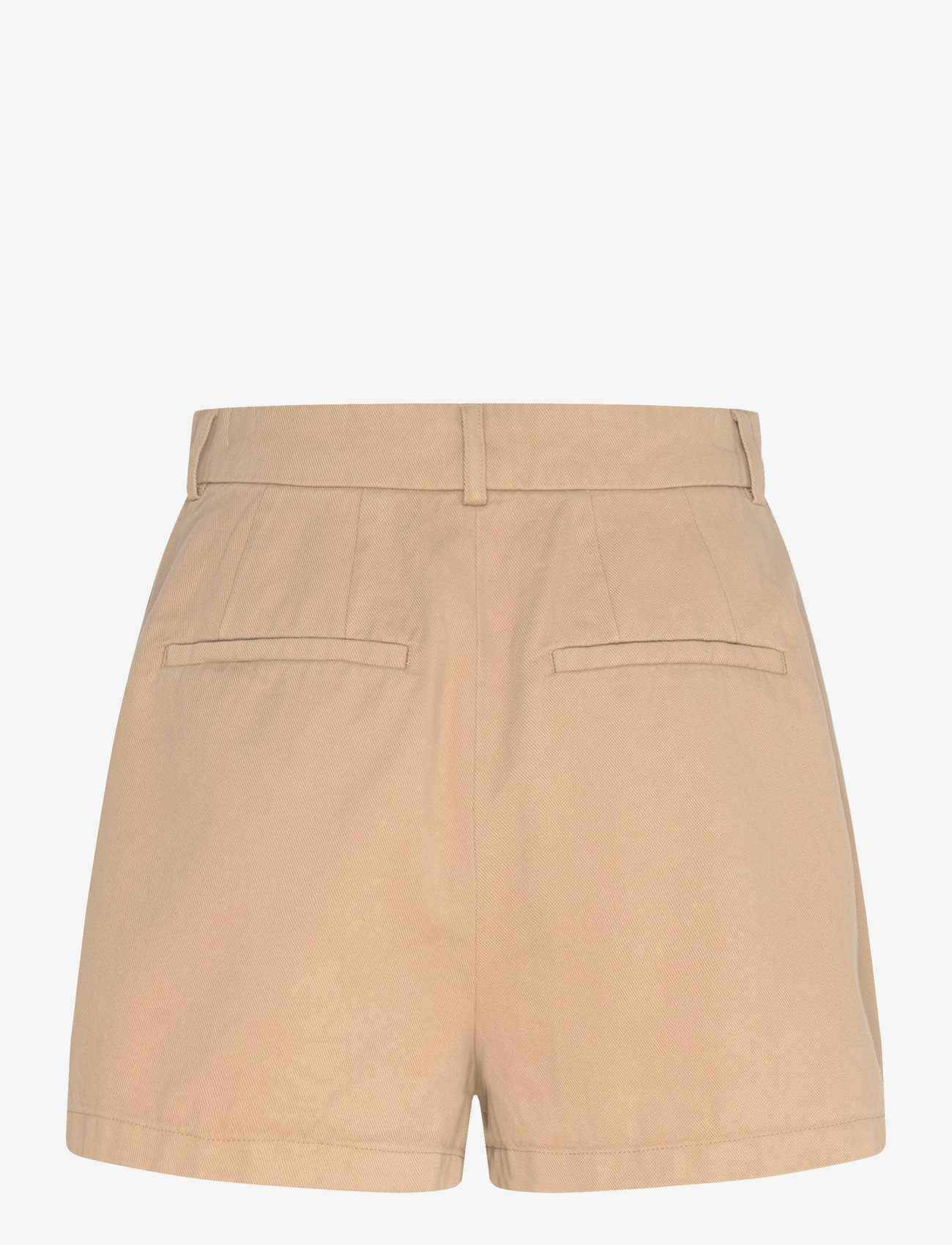 Filippa K - High Waist Pleated Cotton Shor - casual shorts - canvas bei - 1