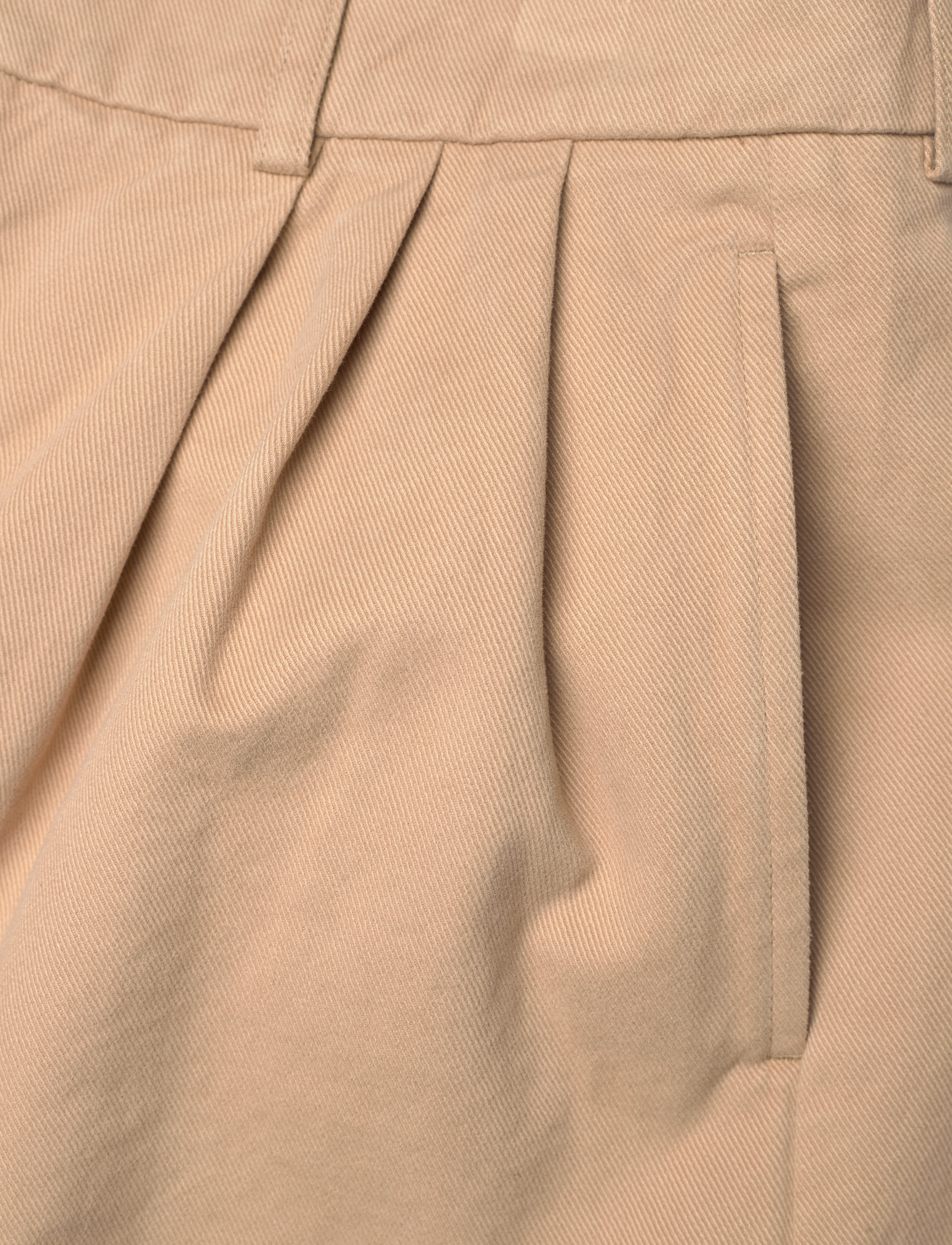 Filippa K - High Waist Pleated Cotton Shor - casual shorts - canvas bei - 2