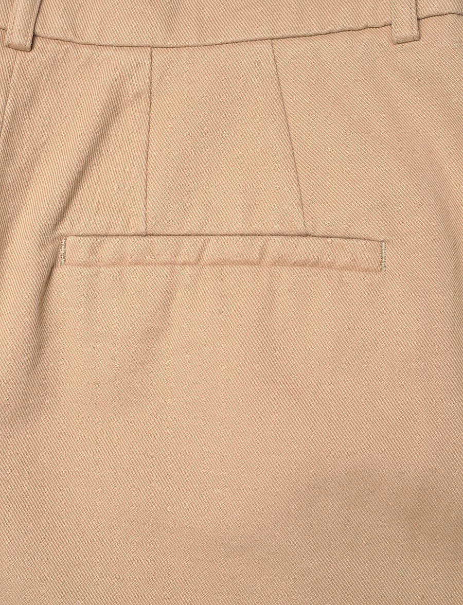 Filippa K - High Waist Pleated Cotton Shor - casual shorts - canvas bei - 4