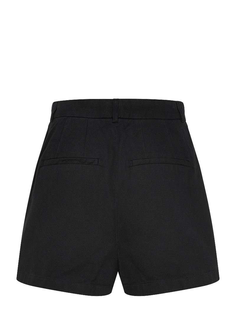 Filippa K - High Waist Pleated Cotton Shor - casual shorts - washed bla - 1