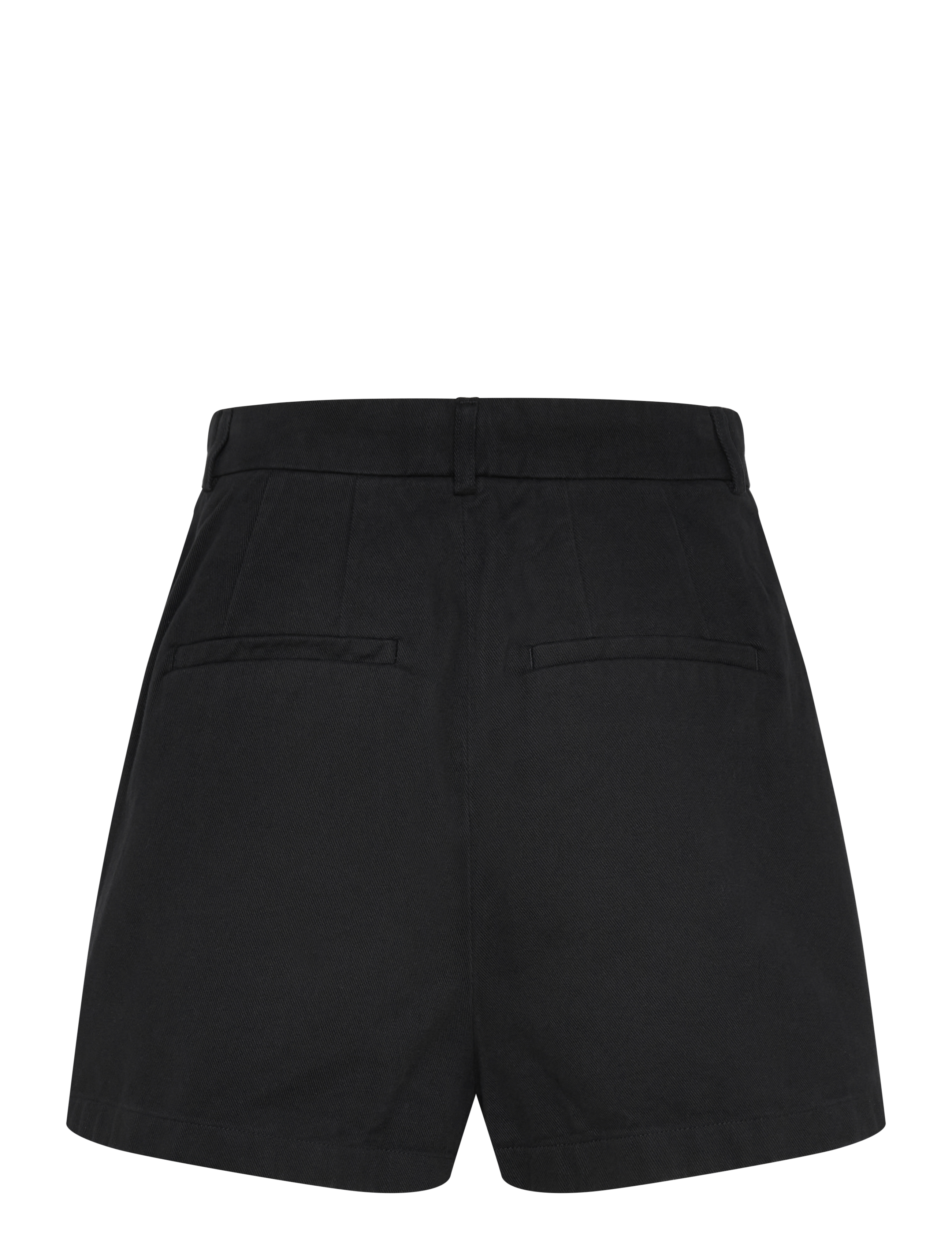 Filippa K - High Waist Pleated Cotton Shor - washed bla - 1