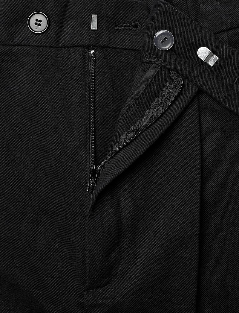 Filippa K - High Waist Pleated Cotton Shor - casual shorts - washed bla - 3