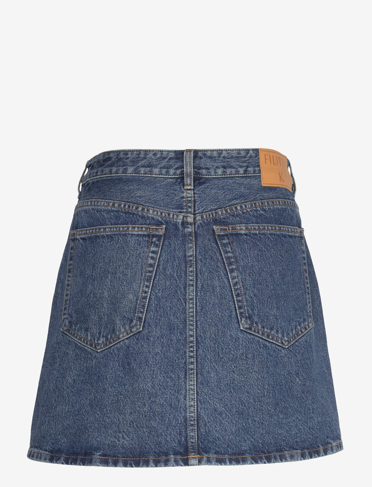 Filippa K - Patch Pocket Mini Skirt - jeansröcke - washed mid - 1